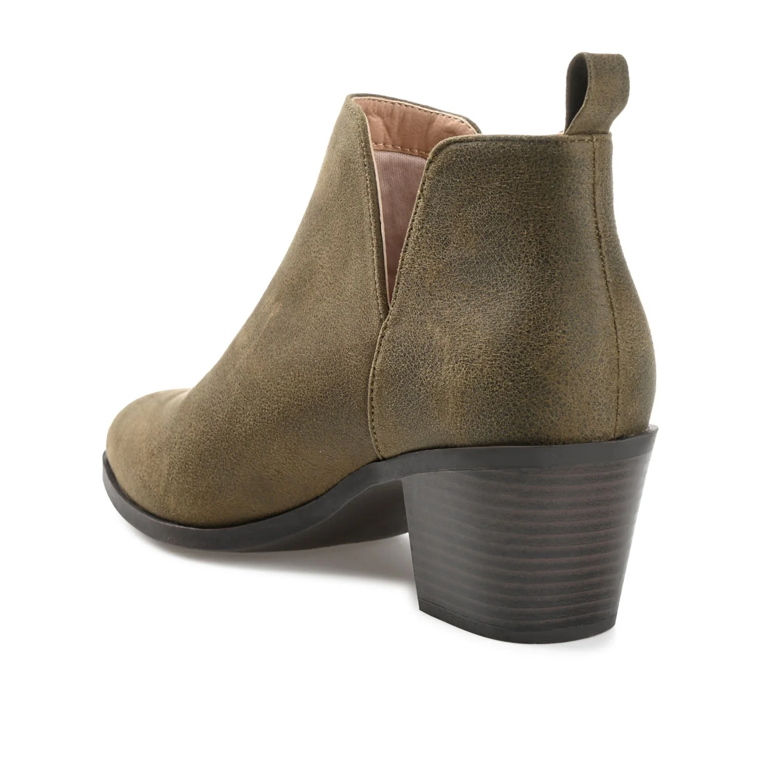 LOLA BLOCK HEELED BOOTIES IN WIDE - Green - Image 4