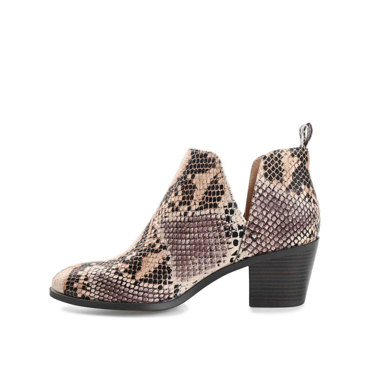LOLA BLOCK HEELED BOOTIES IN WIDE - Snake - Image 3