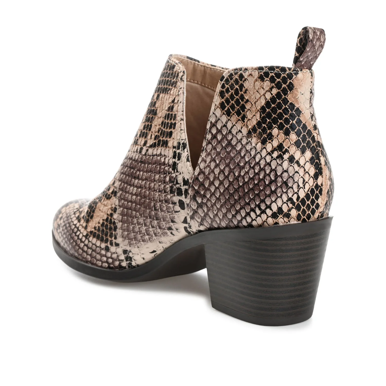 LOLA BLOCK HEELED BOOTIES IN WIDE - Snake - Image 4