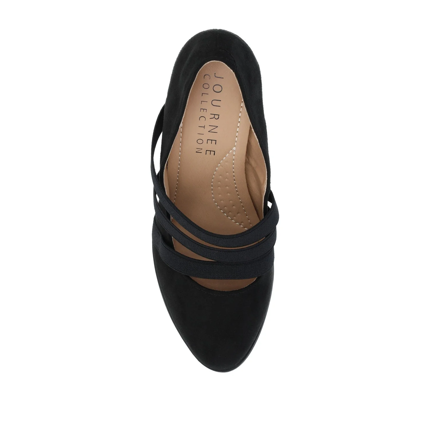 LOREN MARY JANE PUMP HEELS IN FAUX SUEDE - Black - Image 6
