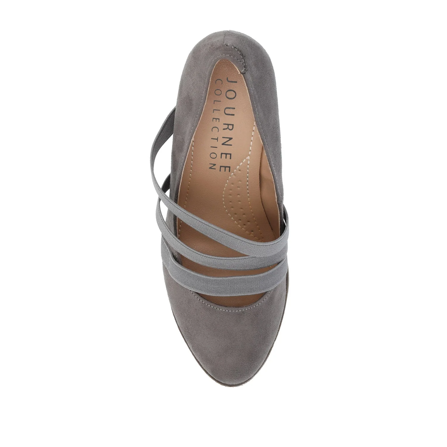 LOREN MARY JANE PUMP HEELS IN FAUX SUEDE - Grey - Image 6