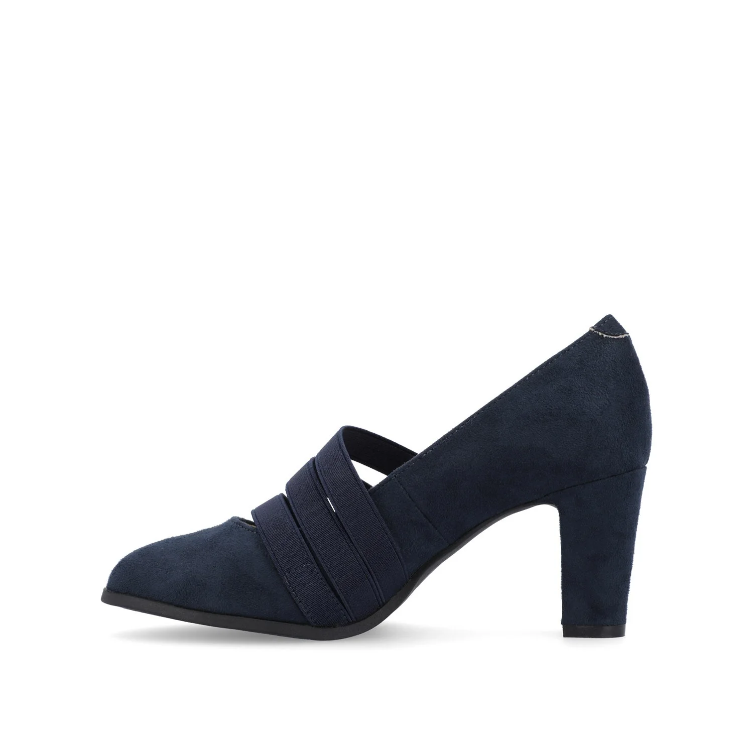 LOREN MARY JANE PUMP HEELS IN WIDE - Navy Nubuck - Image 3