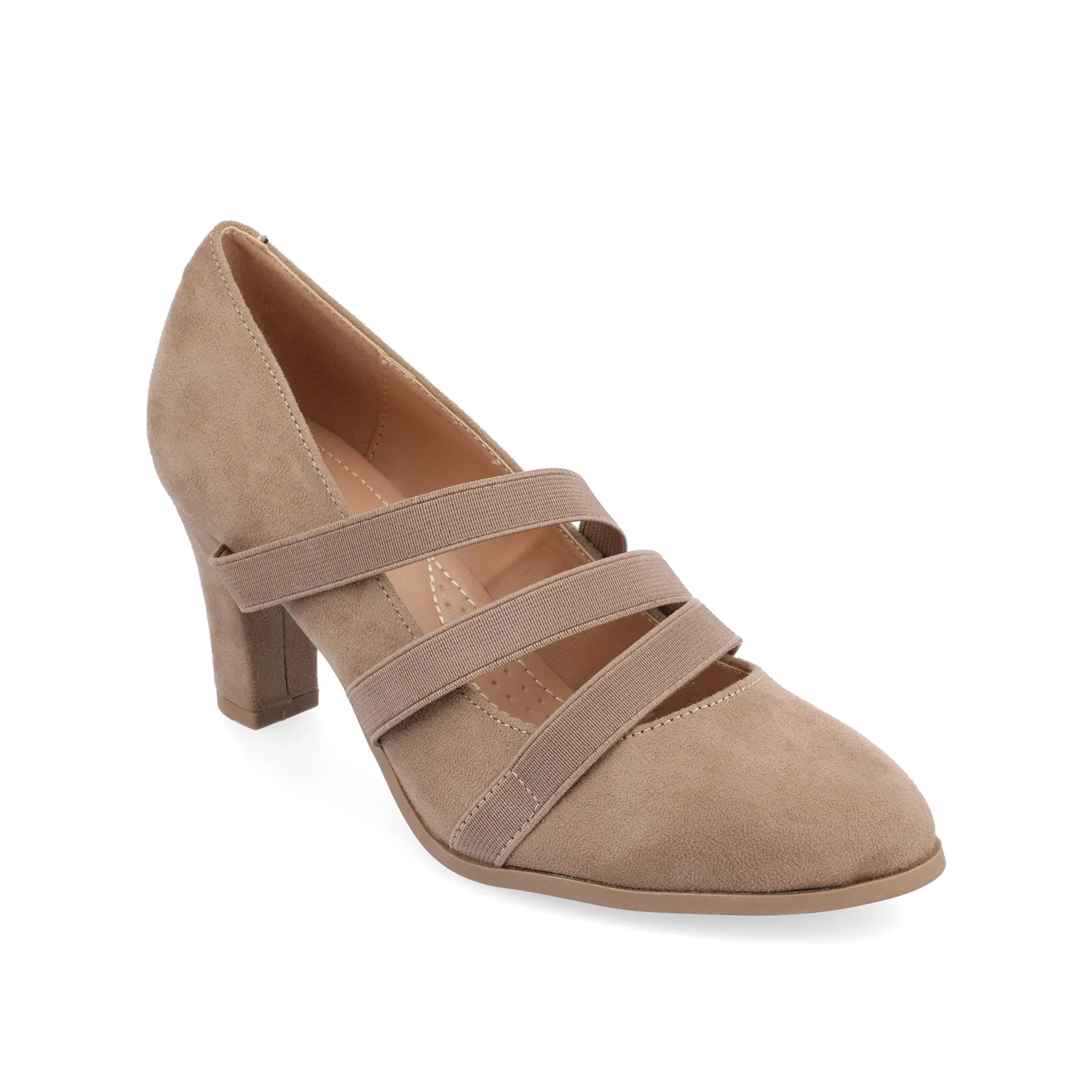 LOREN MARY JANE PUMP HEELS IN WIDE - Taupe - Image 2