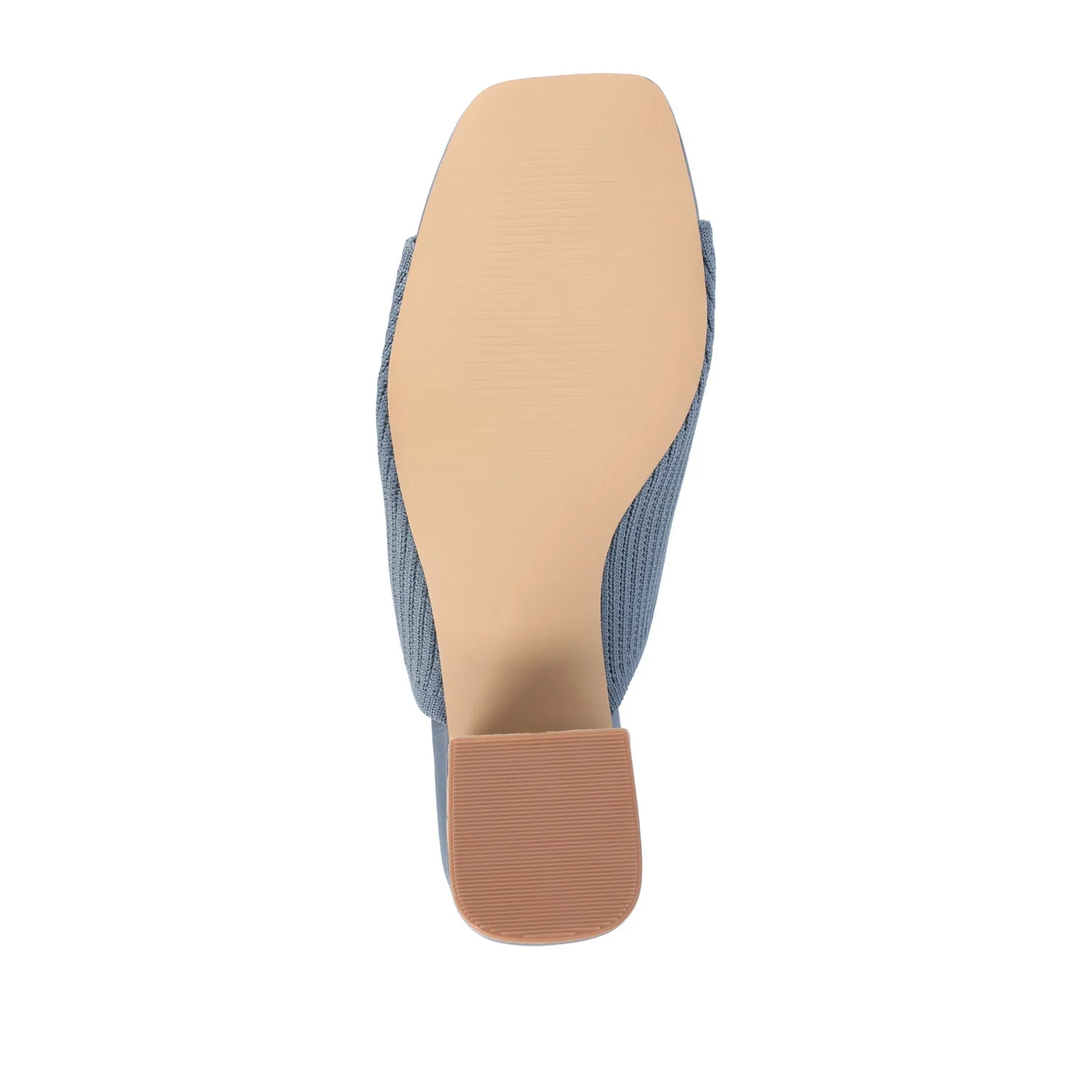 LORENNA MULE BLOCK HEELS IN KNIT FABRIC - Blue - Image 8