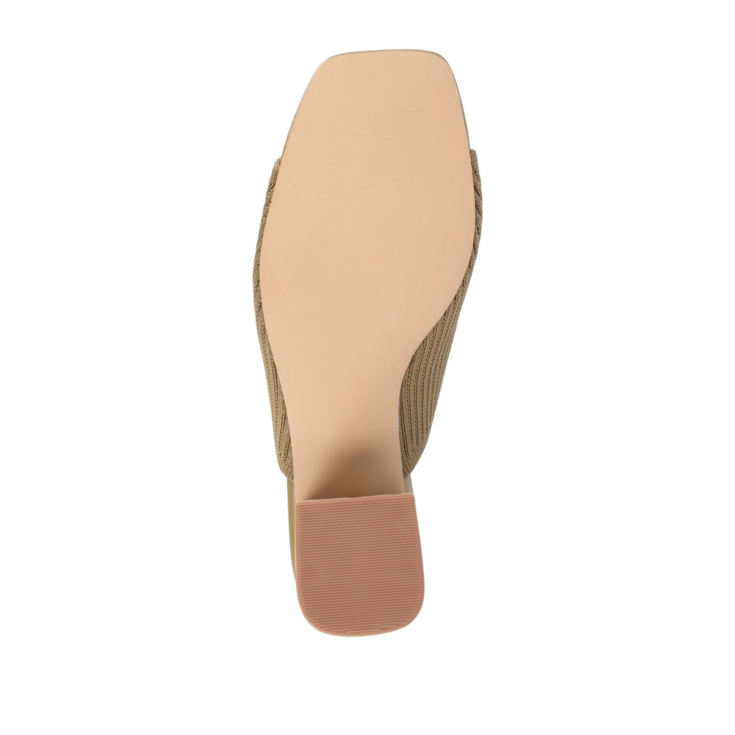 LORENNA MULE BLOCK HEELS IN KNIT FABRIC - Olive - Image 8