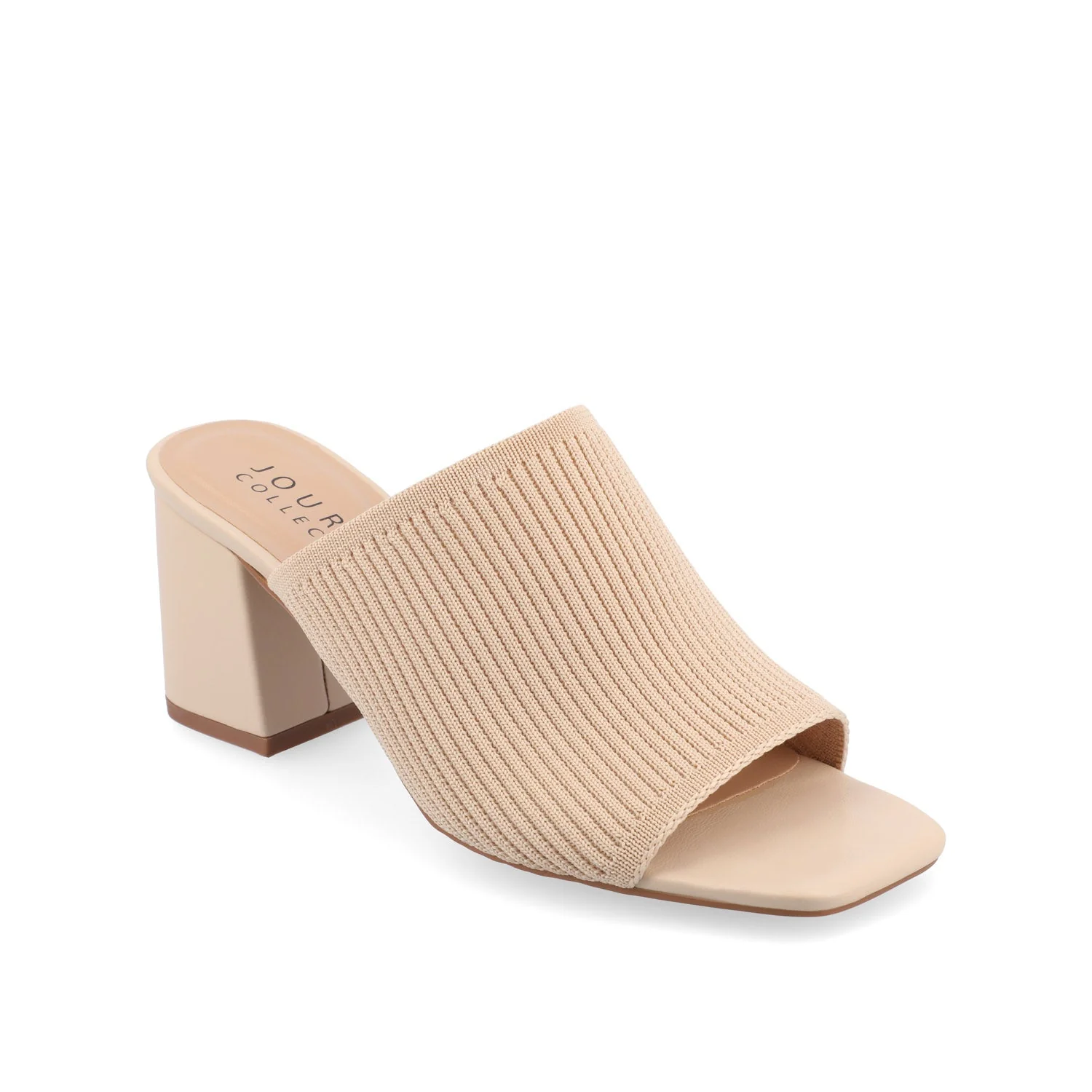 LORENNA MULE BLOCK HEELS IN WIDE - Beige - Image 3