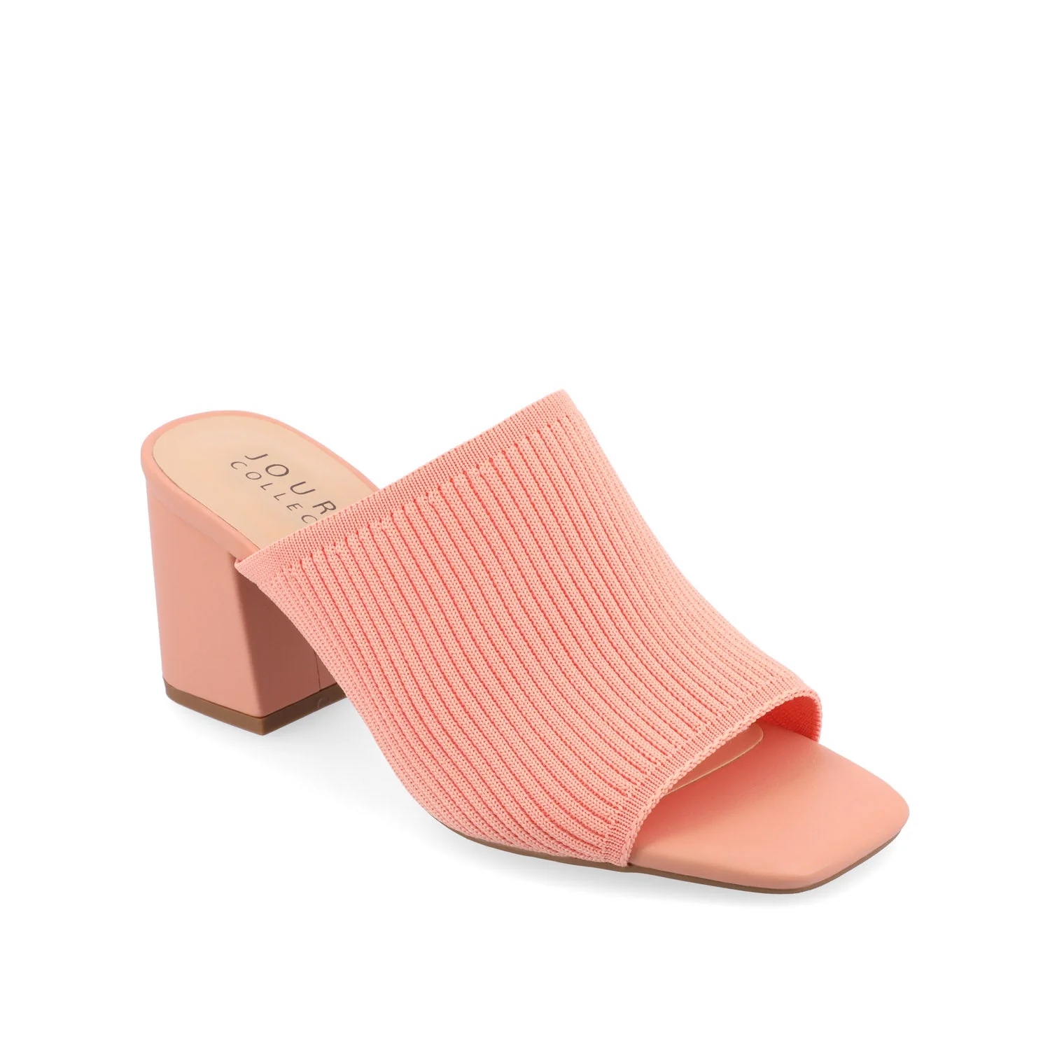 LORENNA MULE BLOCK HEELS IN WIDE - Coral - Image 2