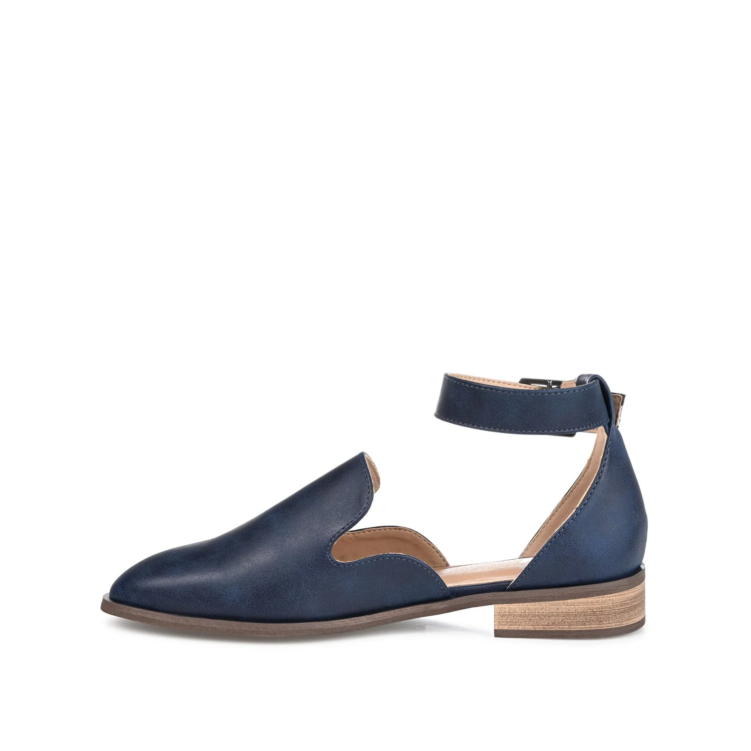LORETA LOAFER FLATS IN WIDE - Navy Nubuck - Image 3