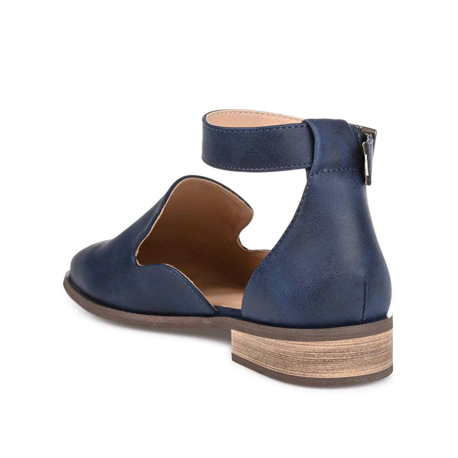 LORETA LOAFER FLATS IN WIDE - Navy Nubuck - Image 4