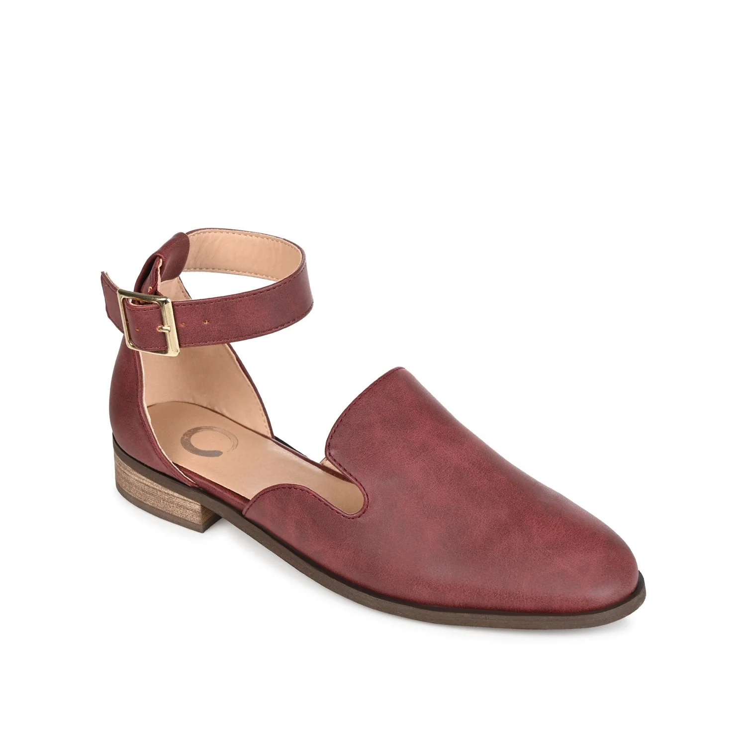 LORETA LOAFER FLATS IN WIDE - Wine - Image 2