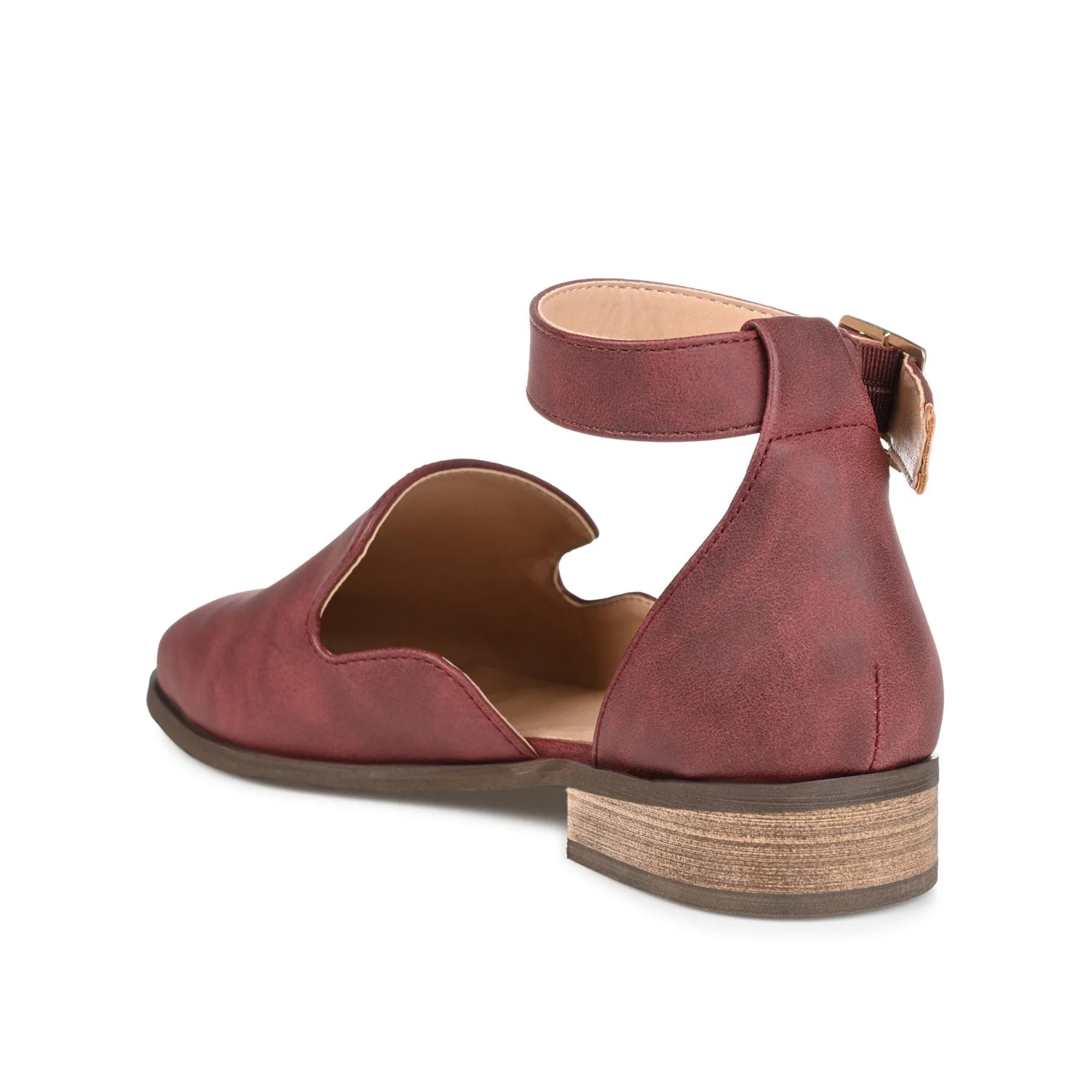 LORETA LOAFER FLATS IN WIDE - Wine - Image 4