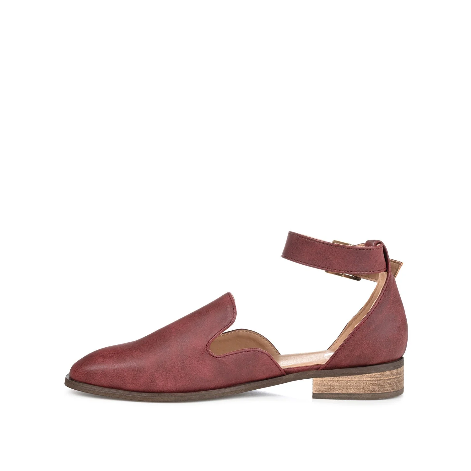 LORETA LOAFER FLATS IN VEGAN LEATHER - Wine - Image 3