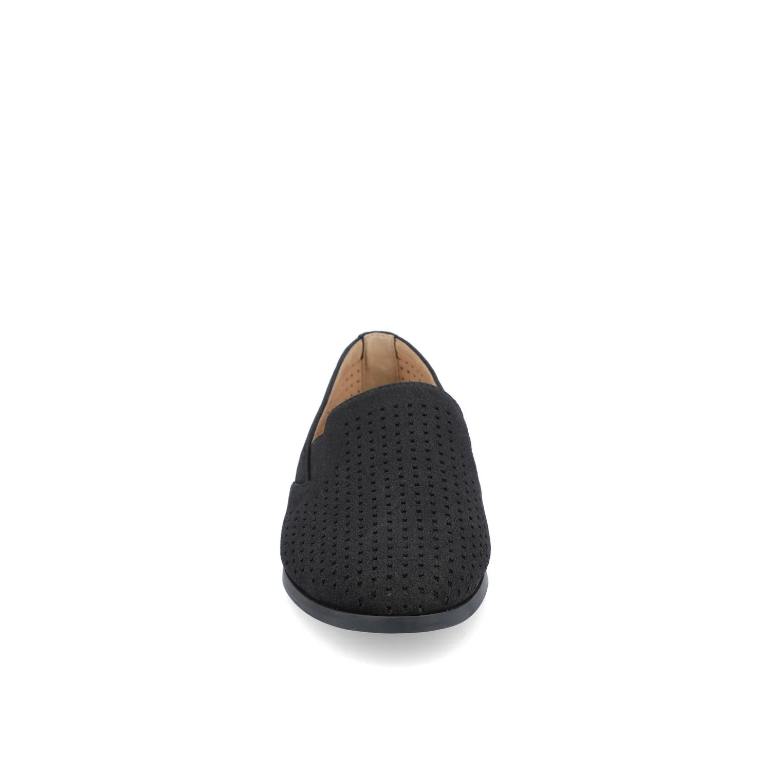 LUCIE LOAFER FLATS IN FAUX SUEDE - Black - Image 5