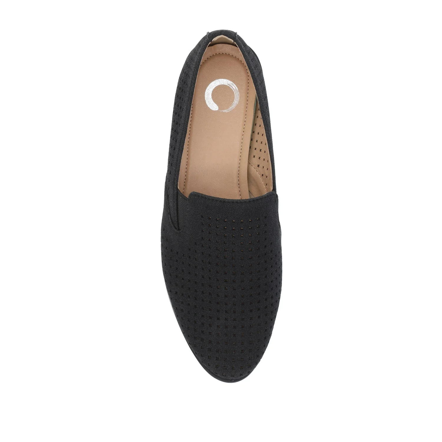 LUCIE LOAFER FLATS IN FAUX SUEDE - Black - Image 6