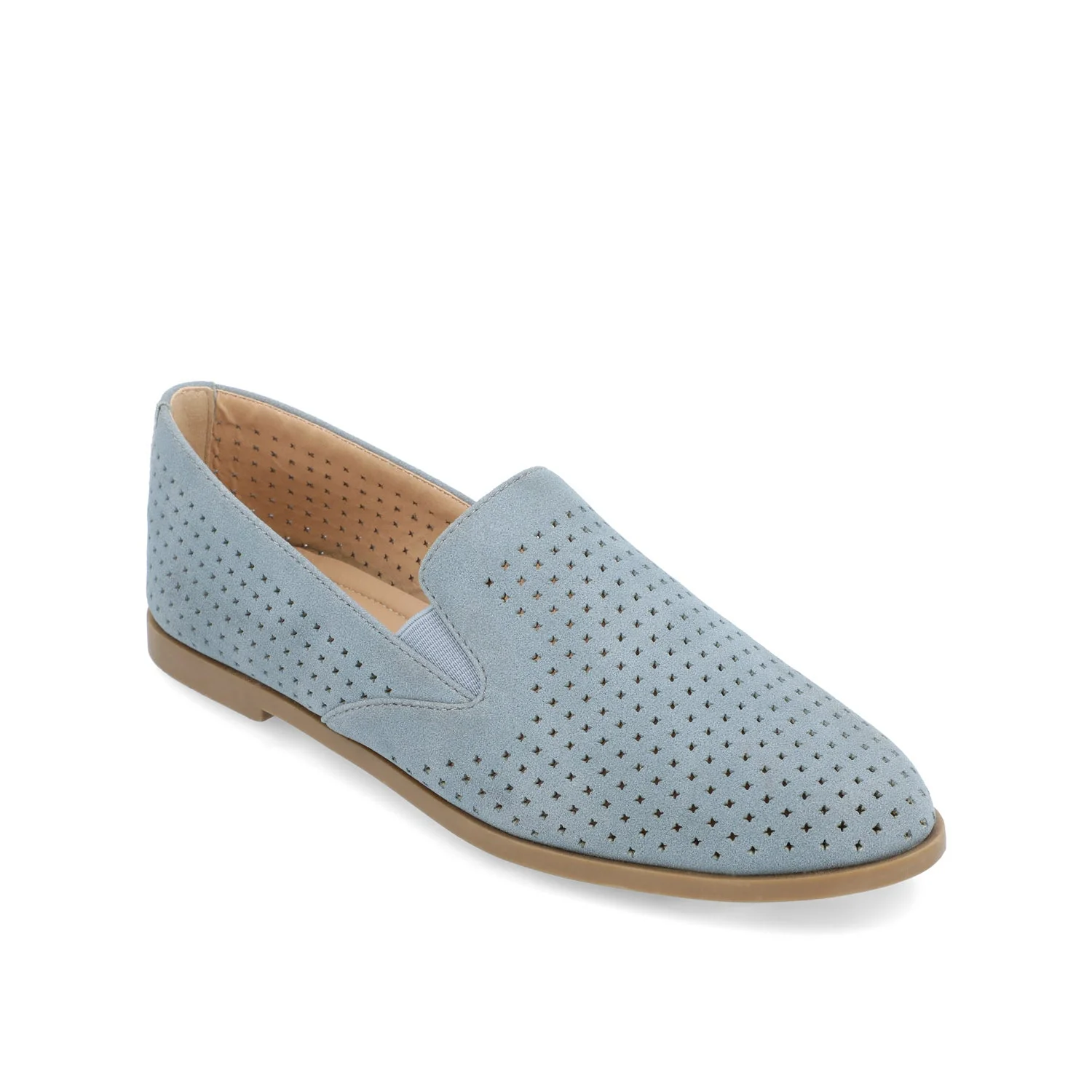 LUCIE LOAFER FLATS IN FAUX SUEDE - Blue - Image 2