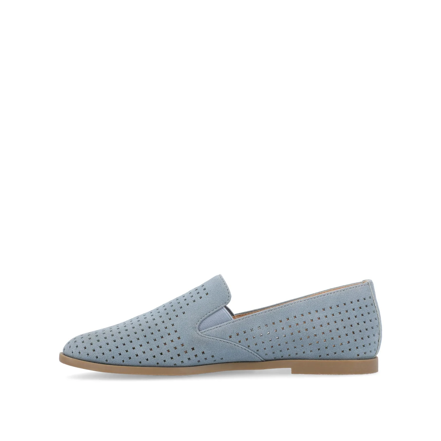 LUCIE LOAFER FLATS IN FAUX SUEDE - Blue - Image 3