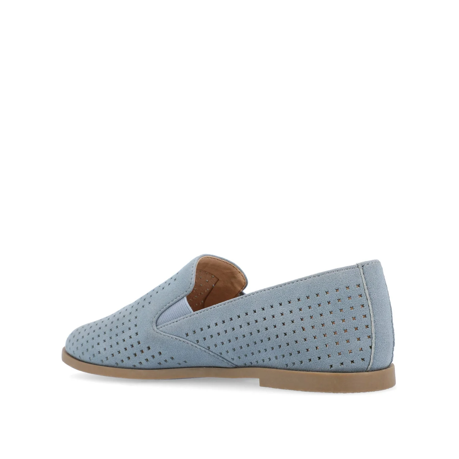 LUCIE LOAFER FLATS IN FAUX SUEDE - Blue - Image 4