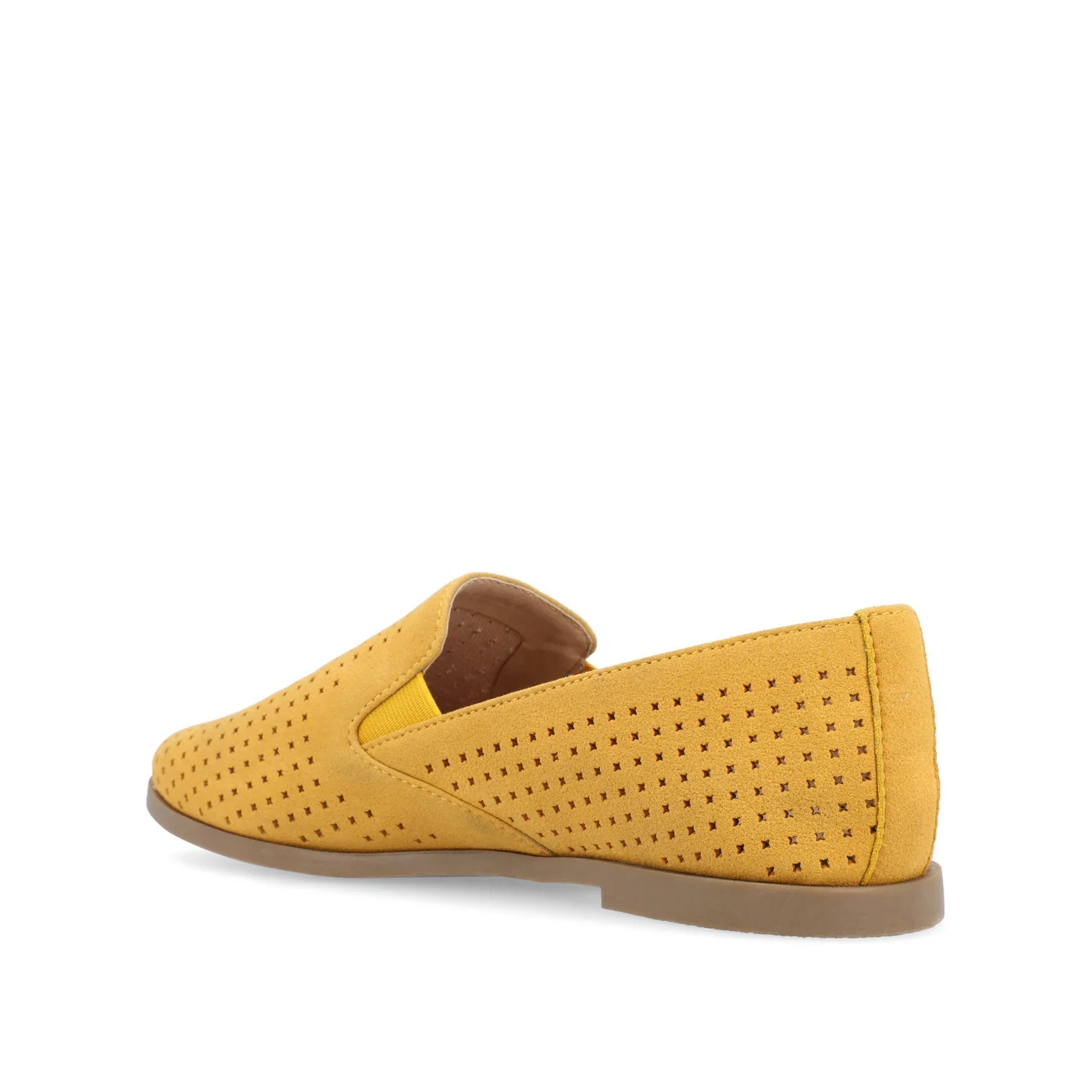 LUCIE LOAFER FLATS IN FAUX SUEDE - Mustard3 Faux - Image 4