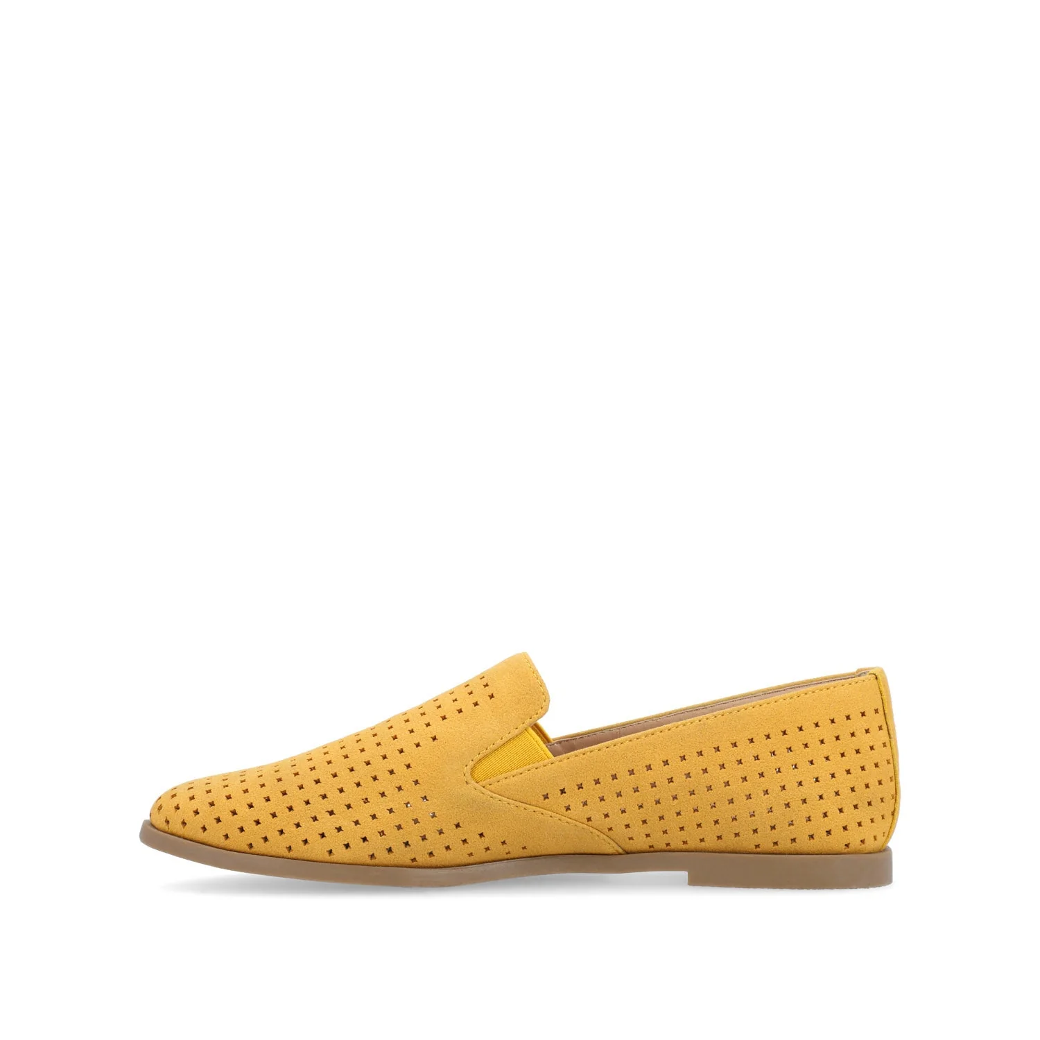 LUCIE LOAFER FLATS IN WIDE - Mustard3 Faux - Image 3
