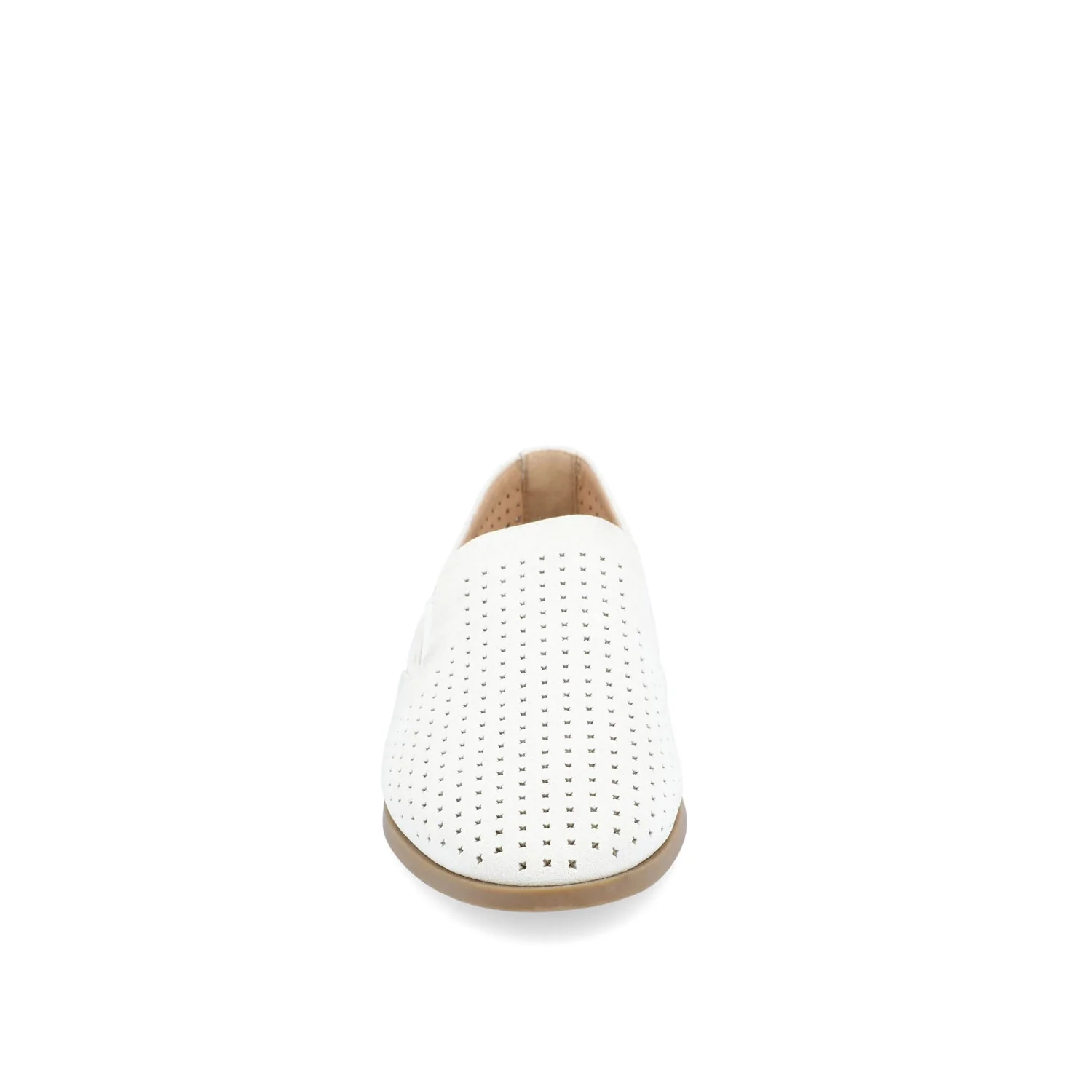 LUCIE LOAFER FLATS IN FAUX SUEDE - White - Image 5