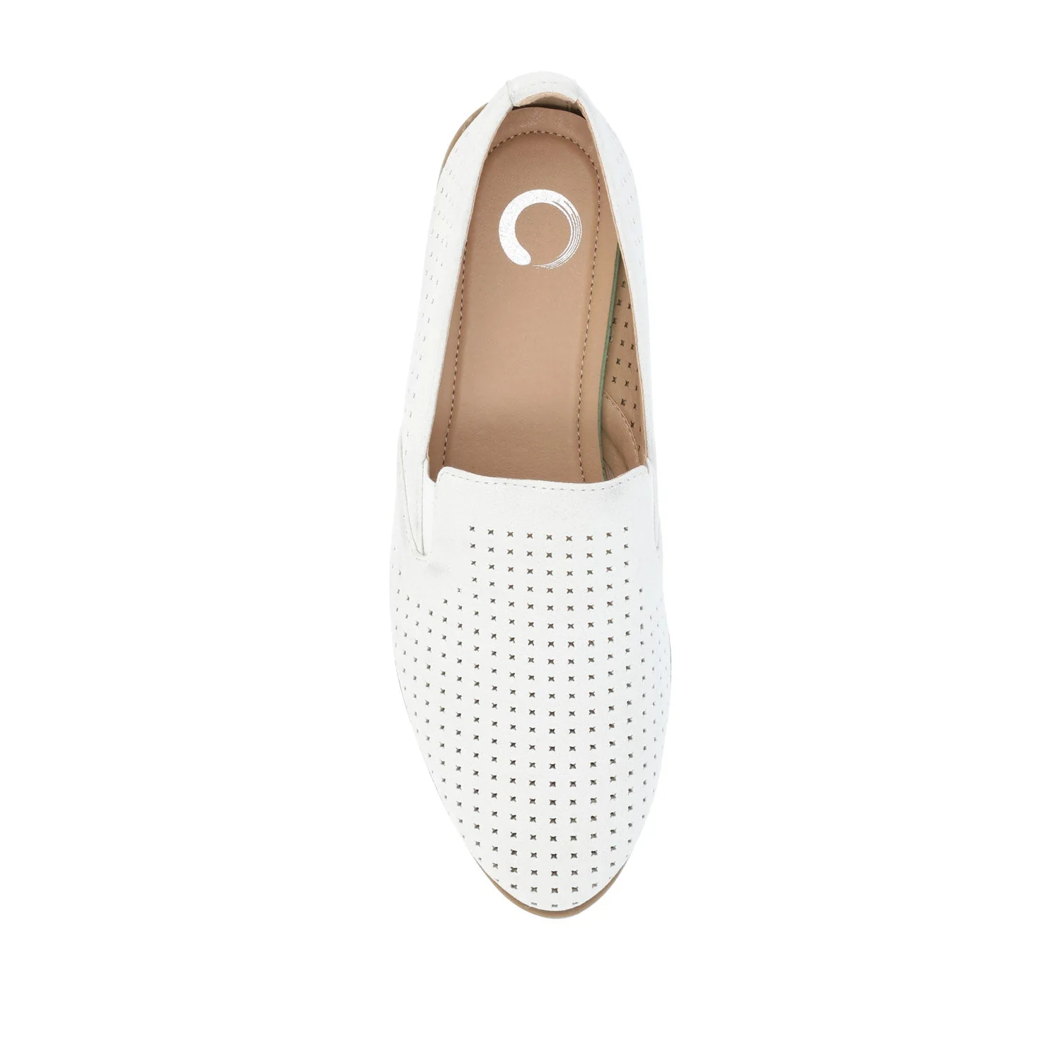 LUCIE LOAFER FLATS IN FAUX SUEDE - White - Image 6