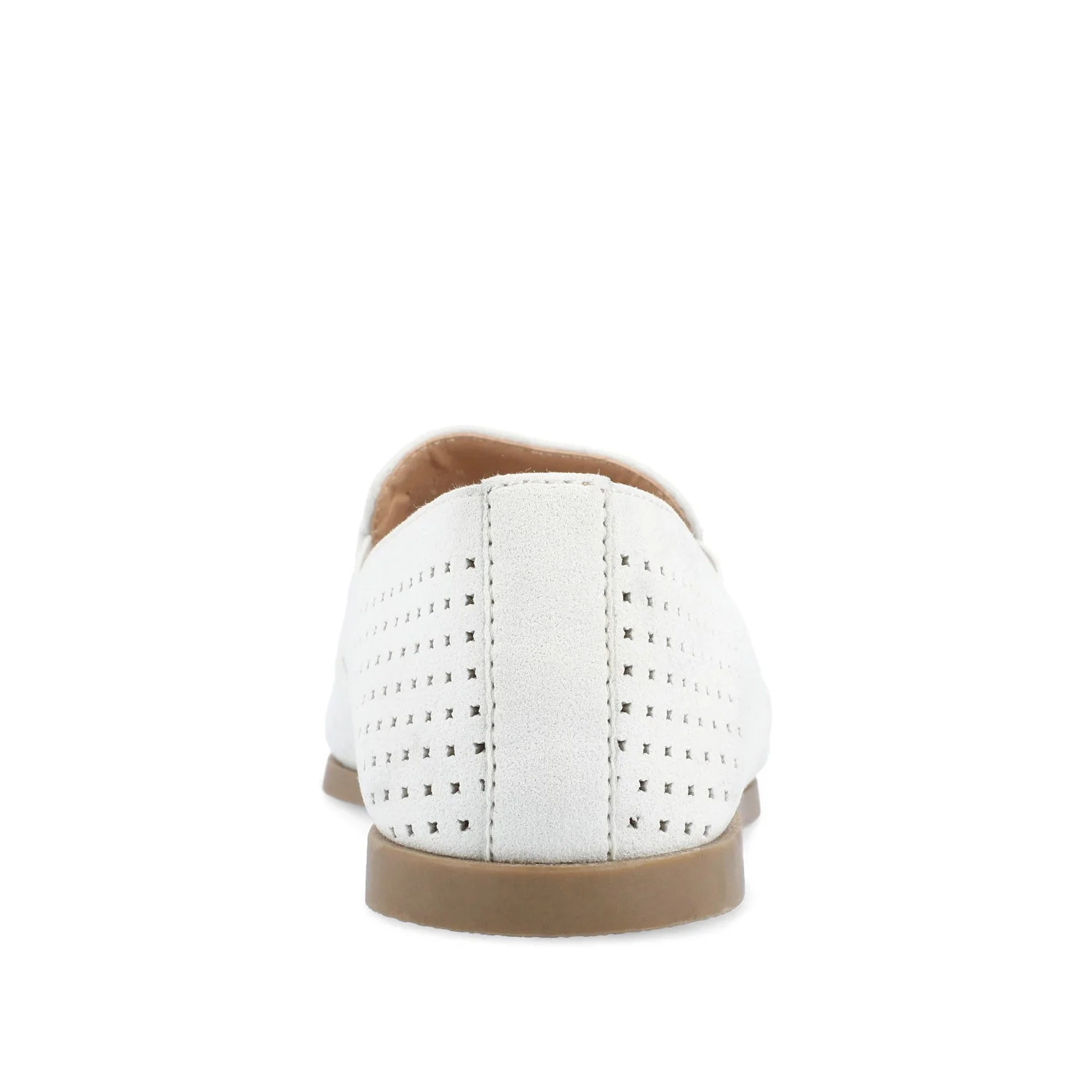 LUCIE LOAFER FLATS IN FAUX SUEDE - White - Image 7