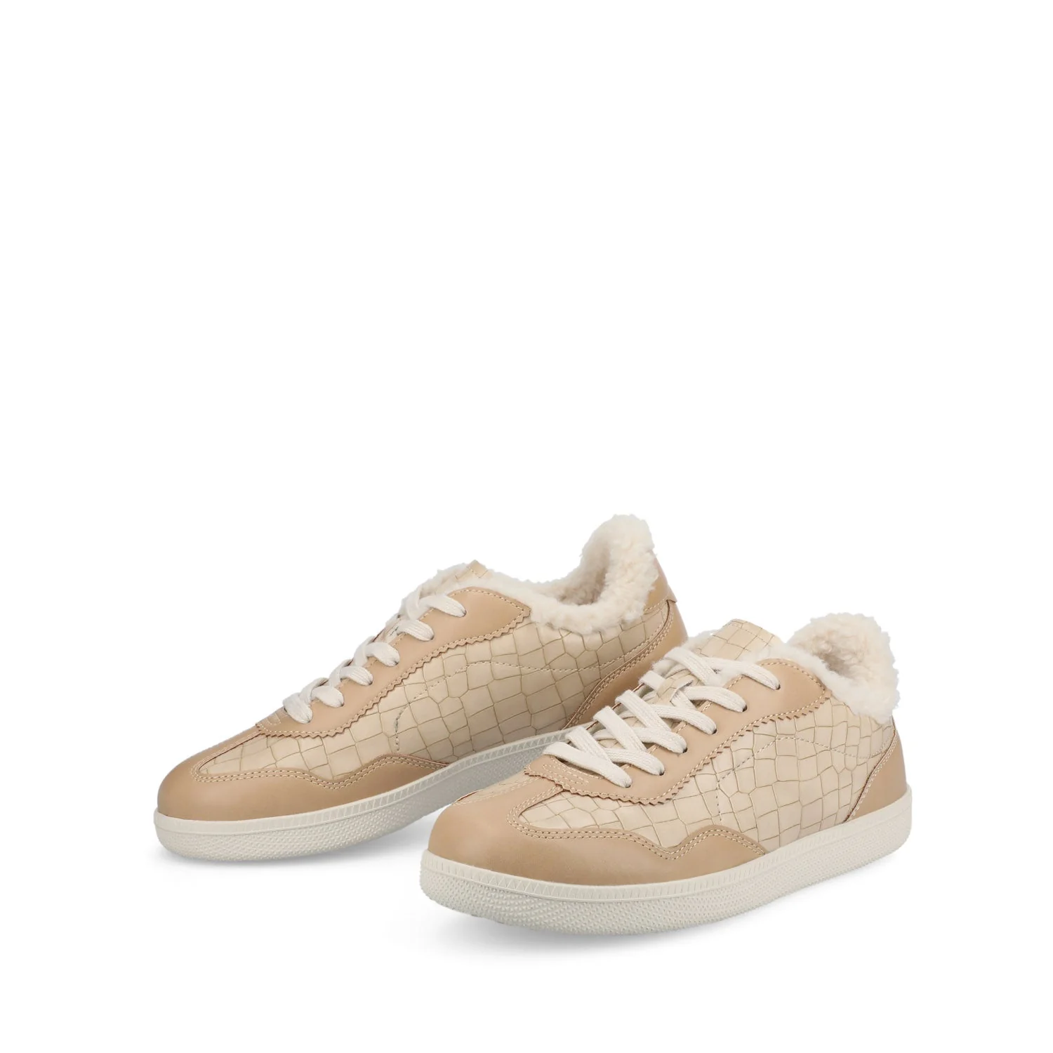 LUMMIE CASUAL LACE UP SNEAKERS - Croco Beige - Image 2
