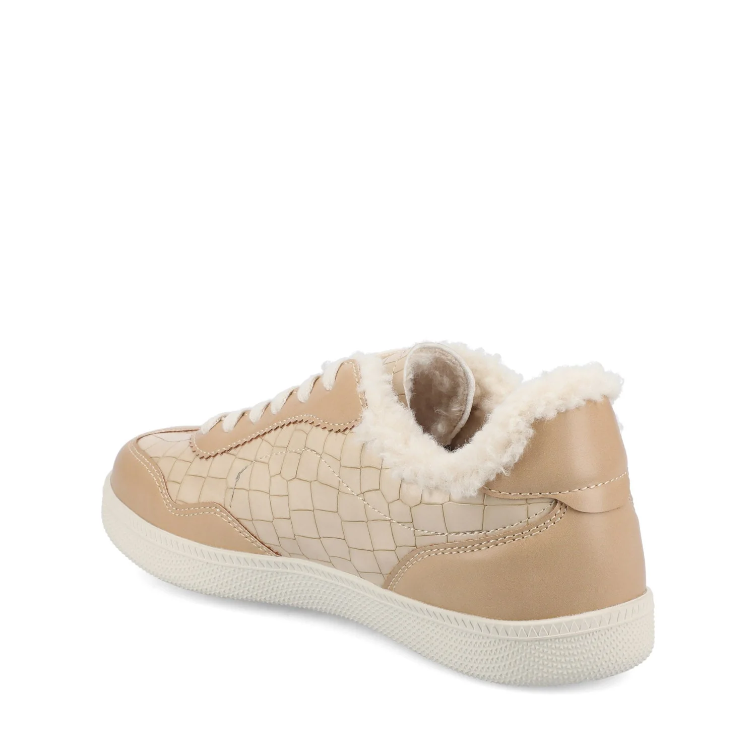 LUMMIE CASUAL LACE UP SNEAKERS - Croco Beige - Image 4