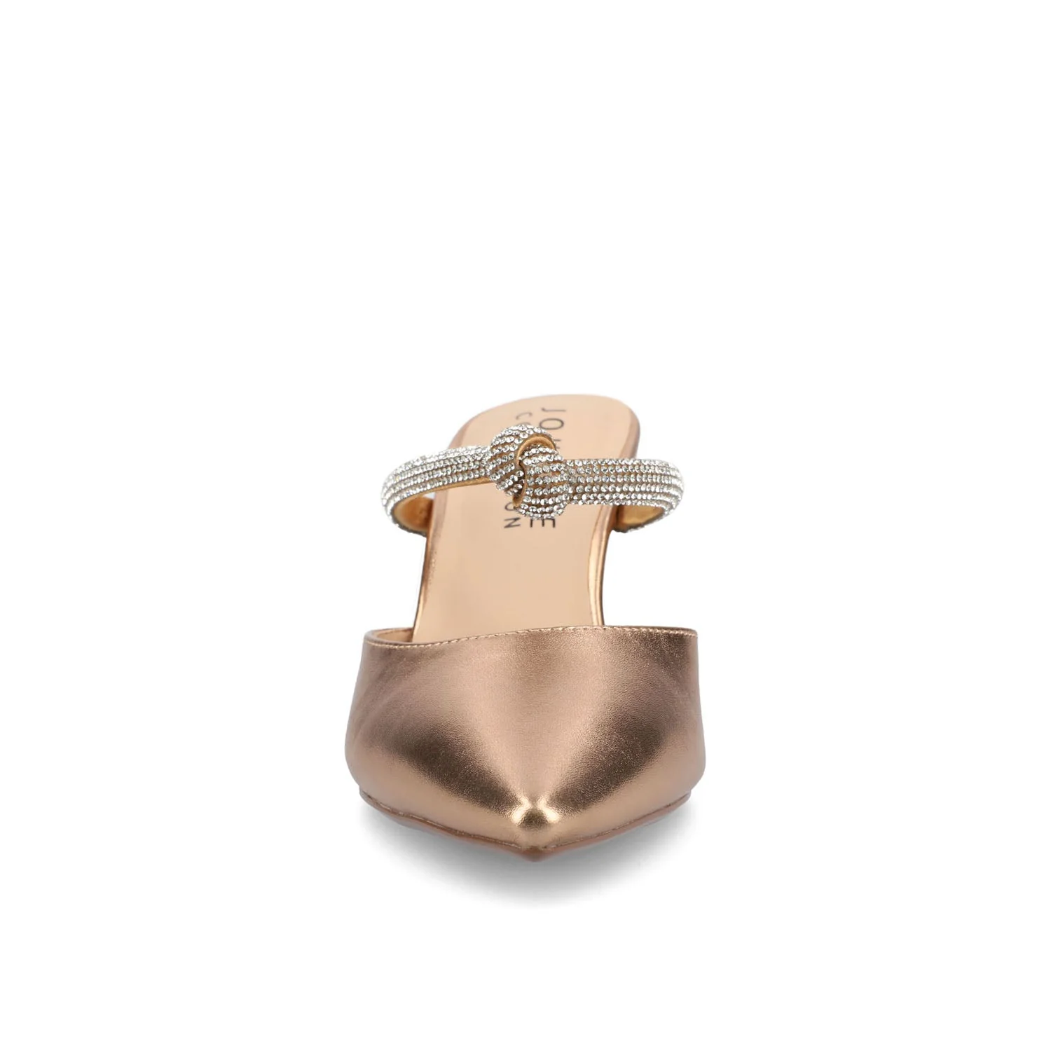 LUNNA MULE STILETTO HEELS IN FAUX SUEDE - Bronze PU - Image 5