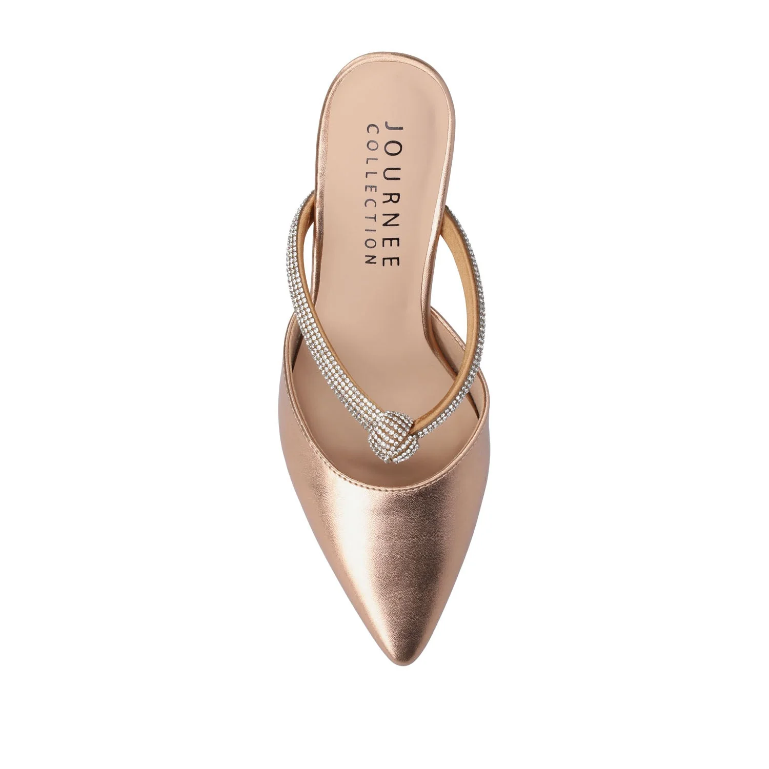 LUNNA MULE STILETTO HEELS IN FAUX SUEDE - Bronze PU - Image 6