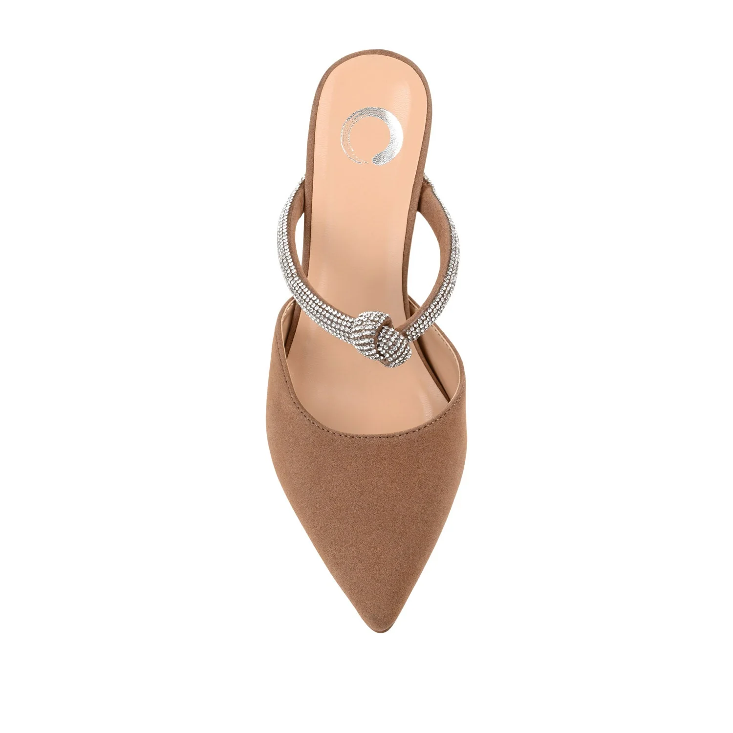 LUNNA MULE STILETTO HEELS IN FAUX SUEDE - Brown - Image 6