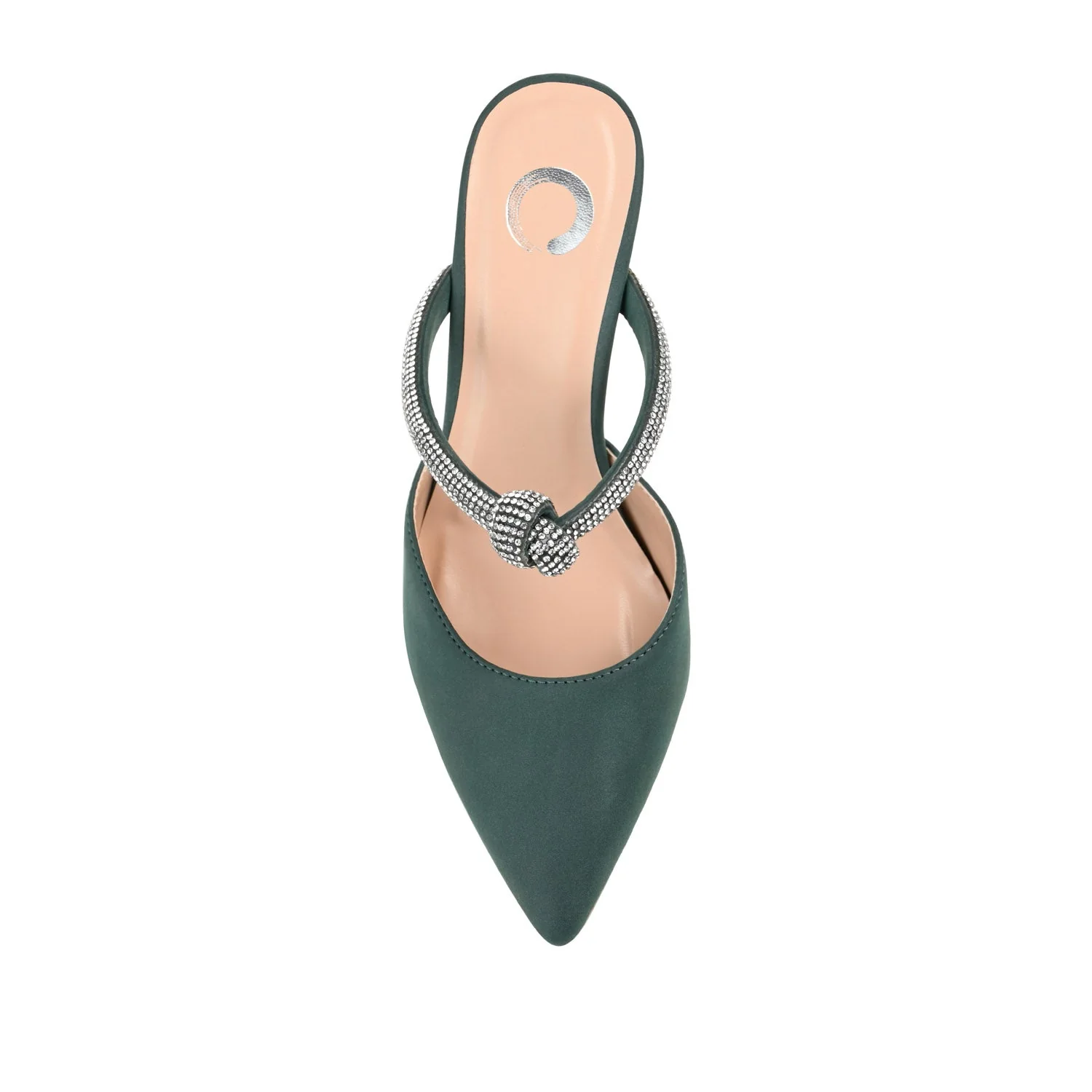 LUNNA MULE STILETTO HEELS IN FAUX SUEDE - Green - Image 7