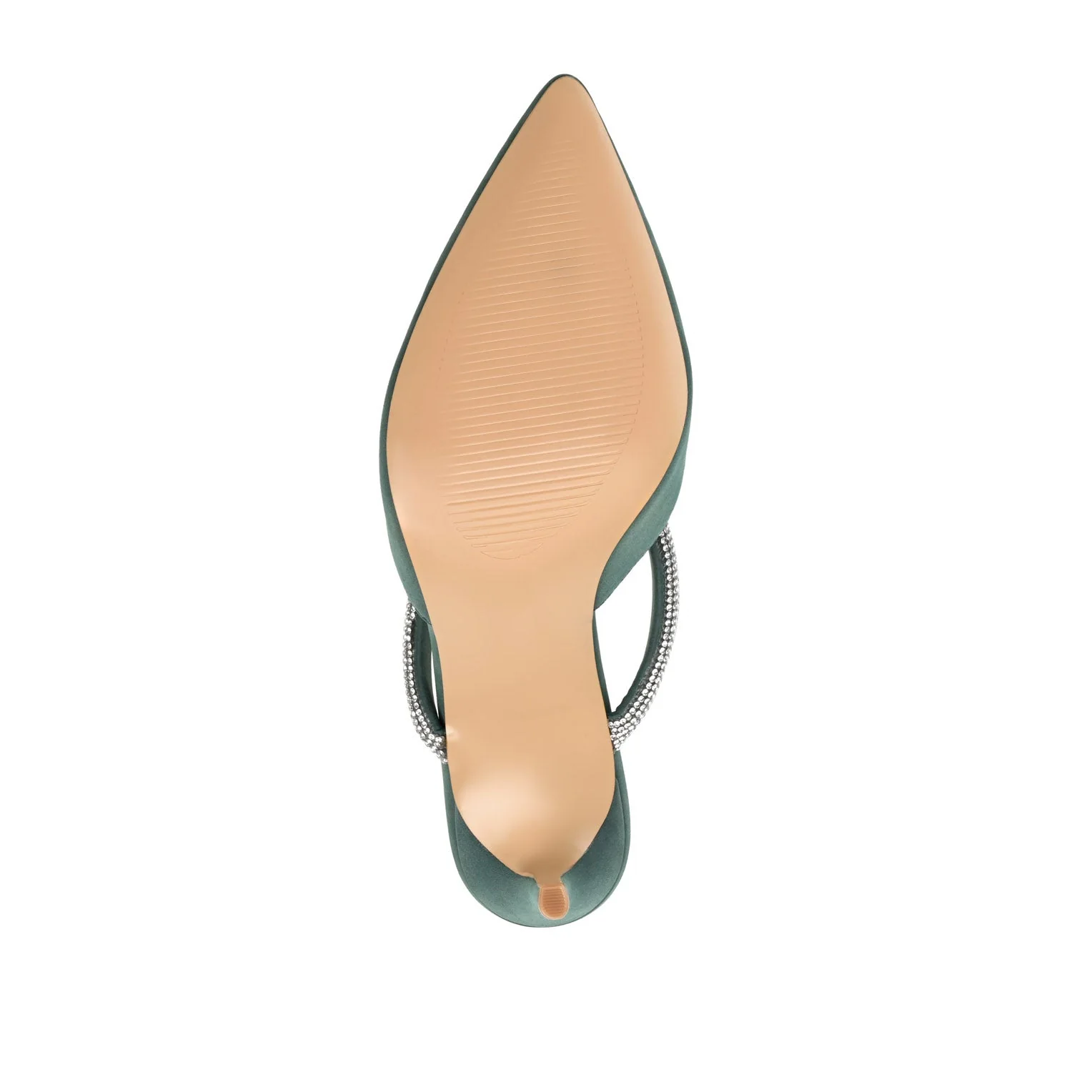 LUNNA MULE STILETTO HEELS IN FAUX SUEDE - Green - Image 9