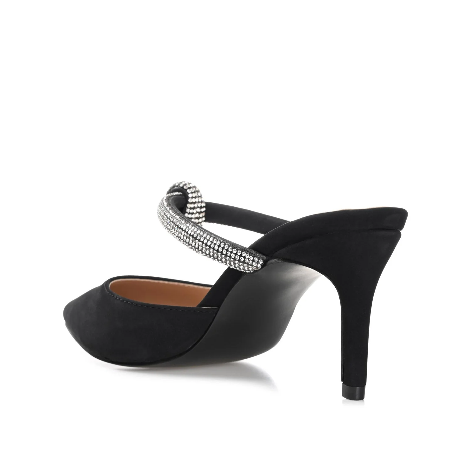 LUNNA STILETTO HEEL MULES IN WIDE - Black - Image 4