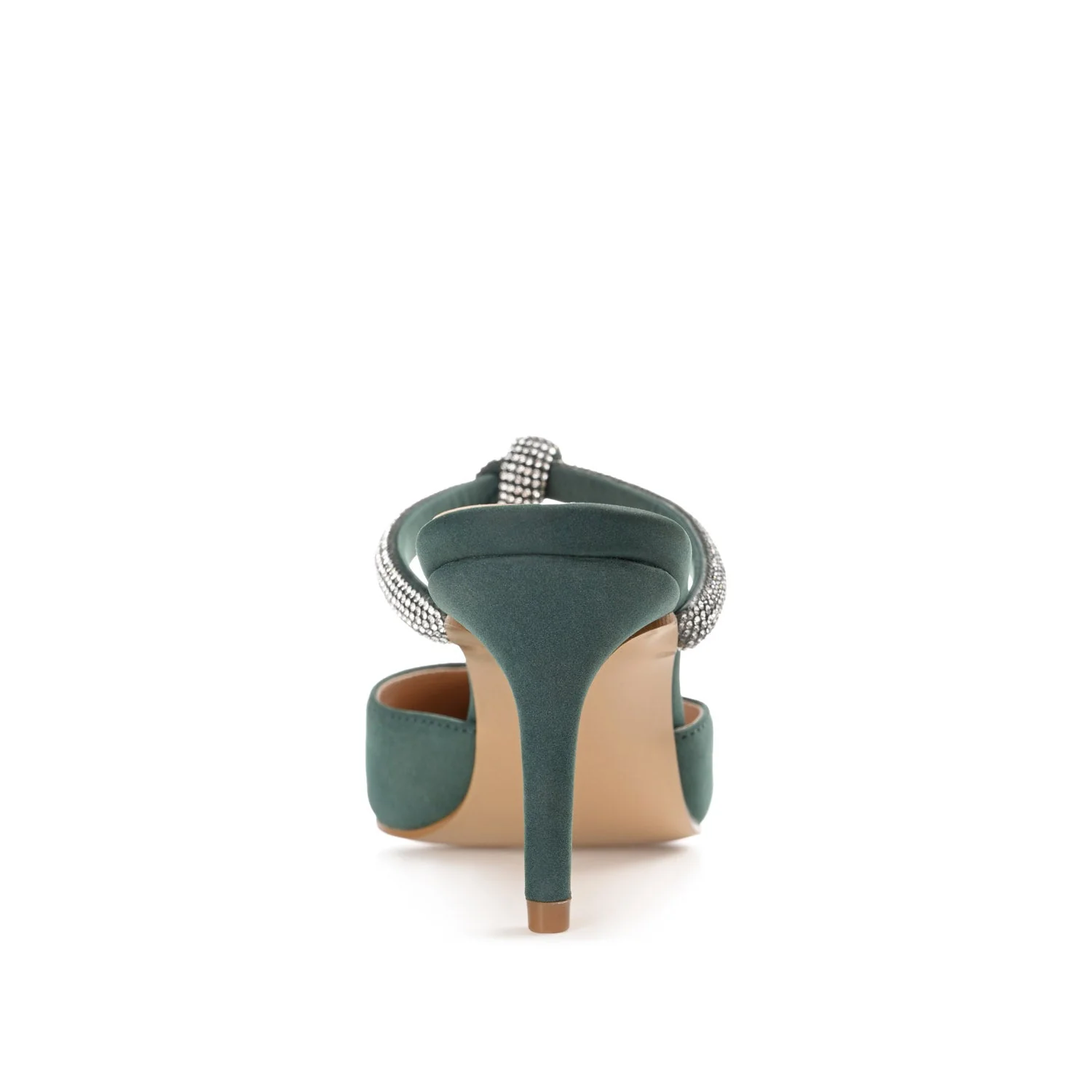 LUNNA STILETTO HEEL MULES IN WIDE - Green - Image 7