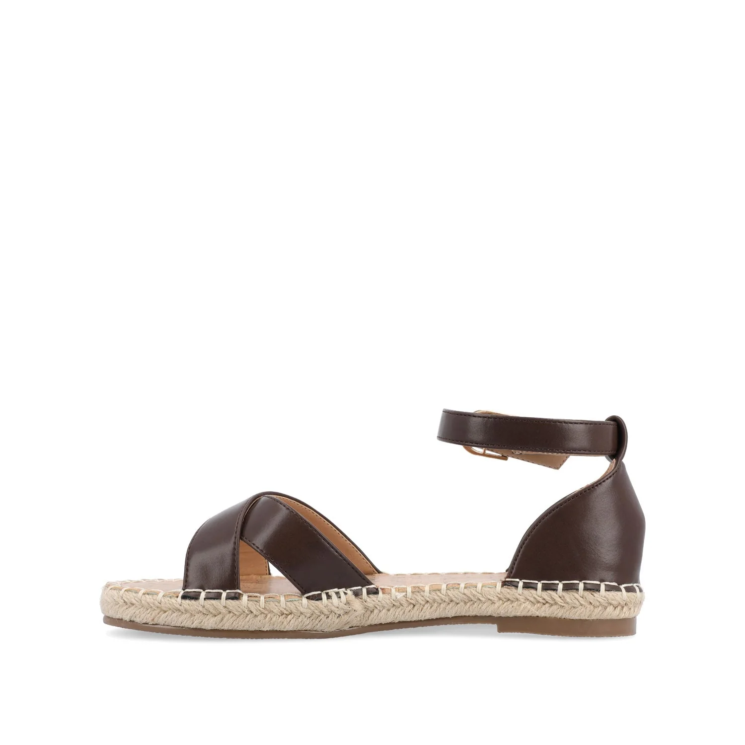 LYDDIA ESPADRILLE SANDALS IN VEGAN LEATHER - Brown - Image 3