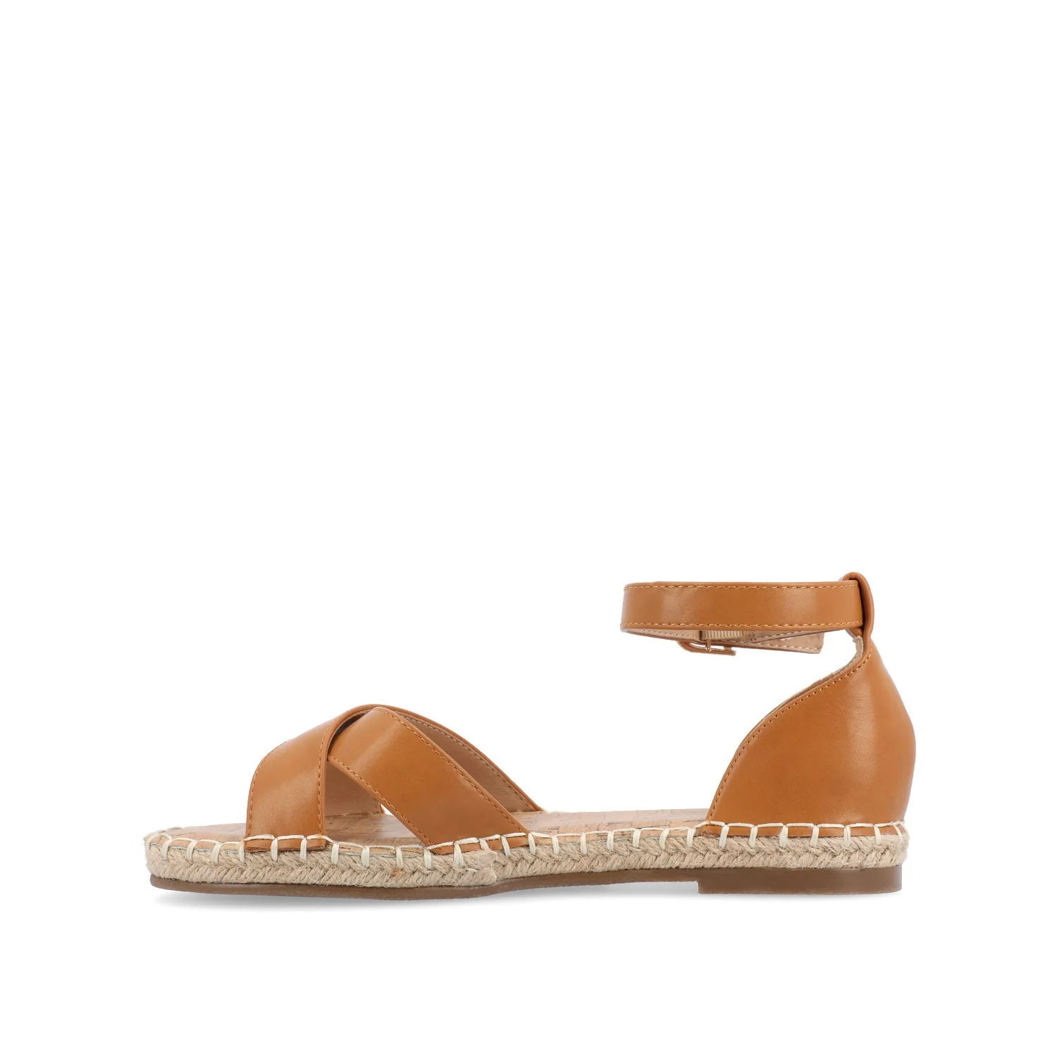 LYDDIA ESPADRILLE SANDALS IN VEGAN LEATHER - Cognac - Image 3