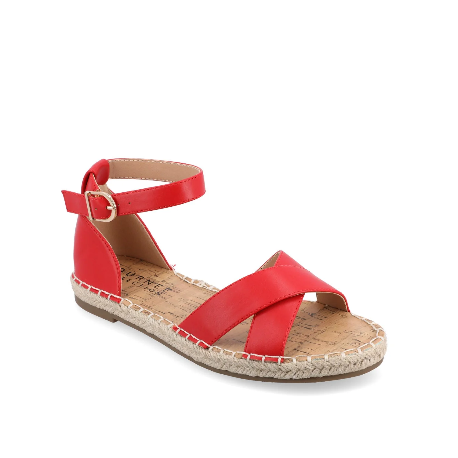 LYDDIA ESPADRILLE SANDALS IN VEGAN LEATHER - Red - Image 2