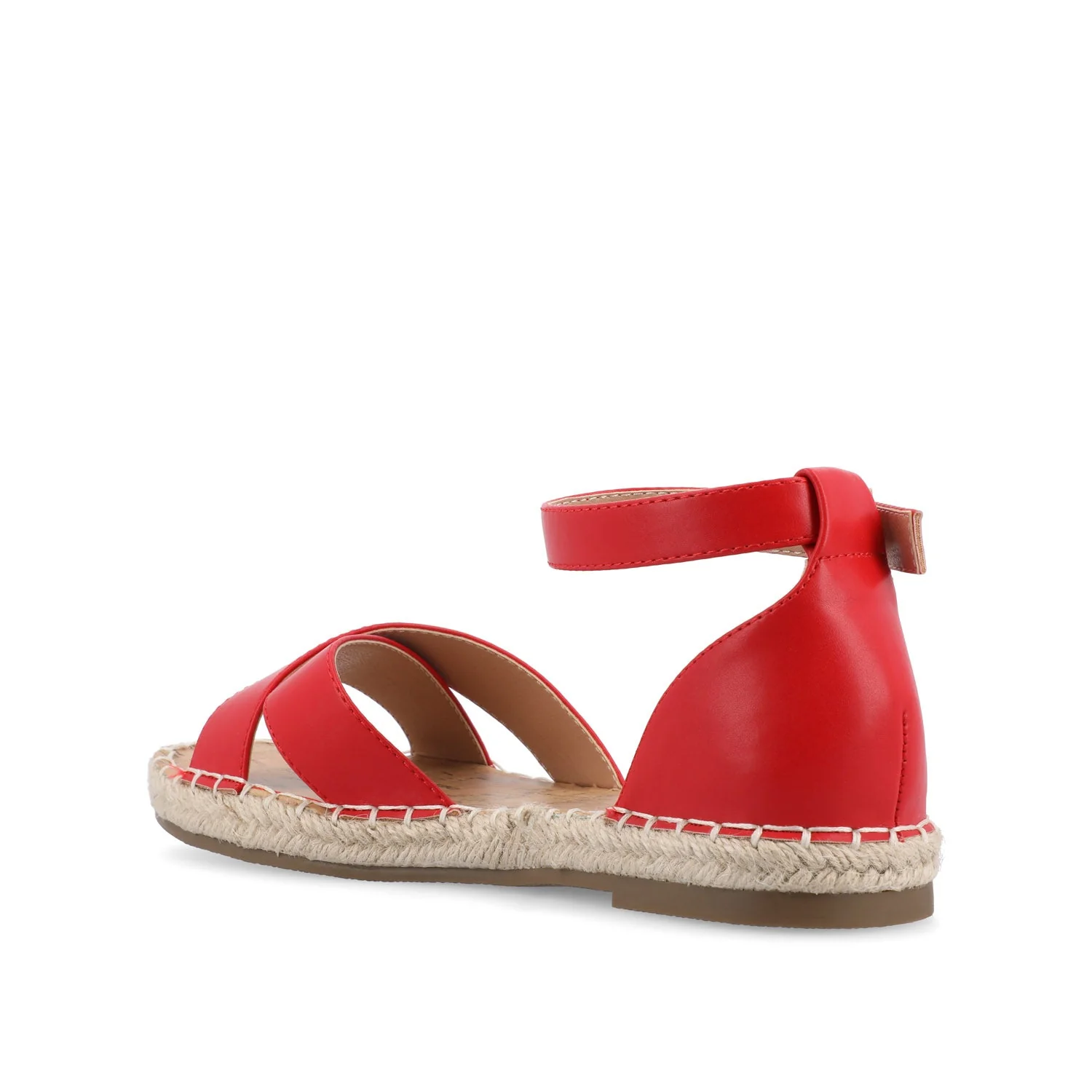 LYDDIA ESPADRILLE SANDALS IN VEGAN LEATHER - Red - Image 4