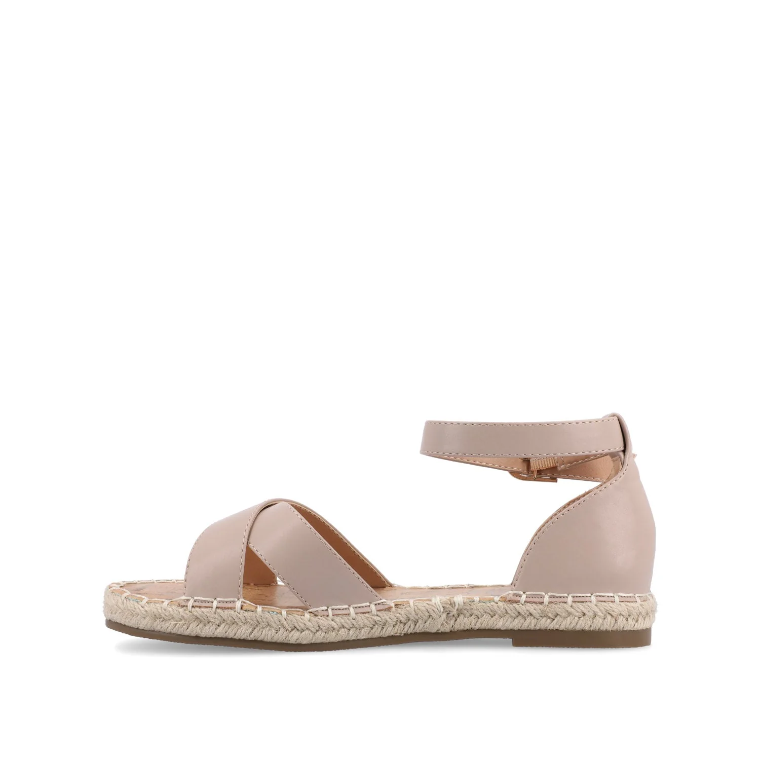 LYDDIA ESPADRILLE SANDALS IN VEGAN LEATHER - Taupe - Image 3