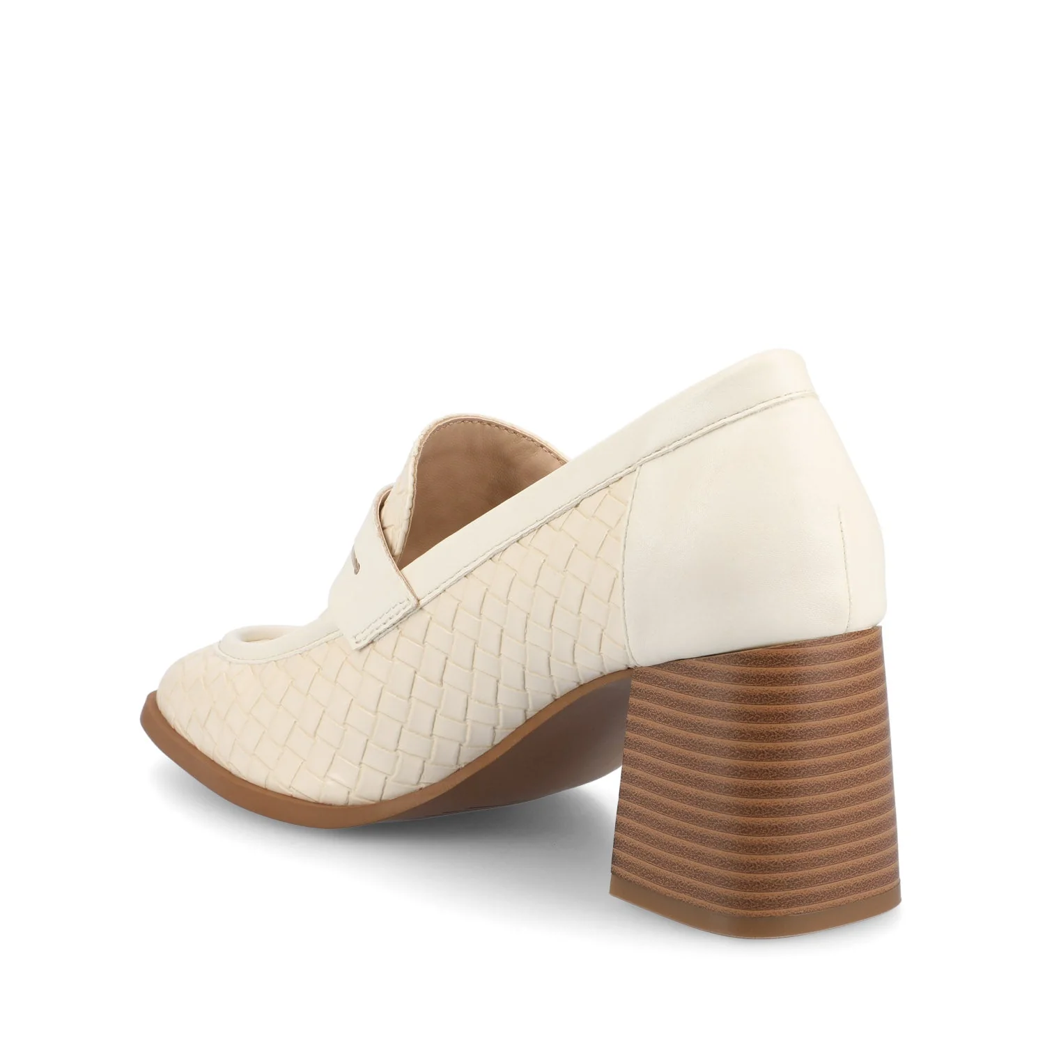 MALLEAH BLOCK HEEL LOAFERS - Bone Woven - Image 5