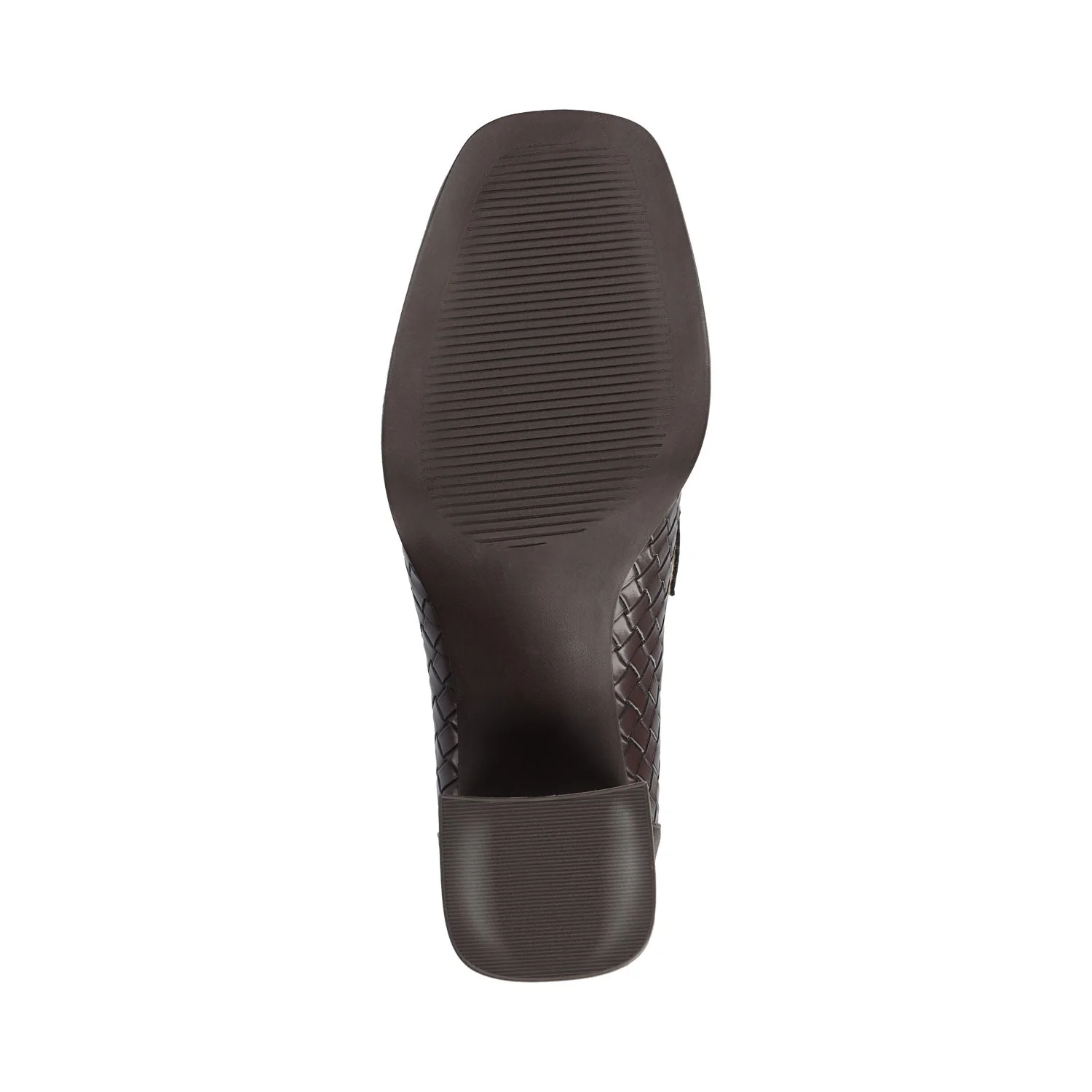 MALLEAH BLOCK HEEL LOAFERS - Chocolate Woven - Image 7
