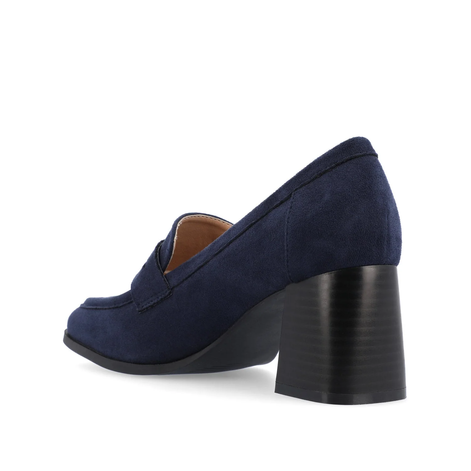 MALLEAH BLOCK HEEL LOAFERS - Navy Nubuck - Image 4