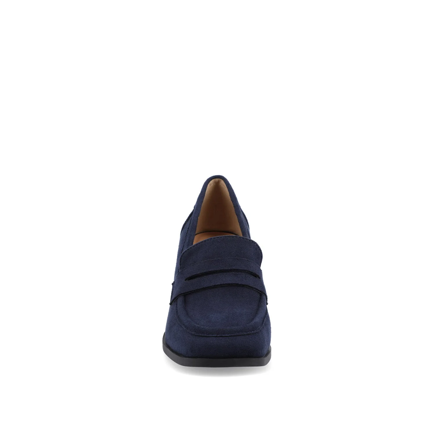 MALLEAH BLOCK HEEL LOAFERS - Navy Nubuck - Image 5