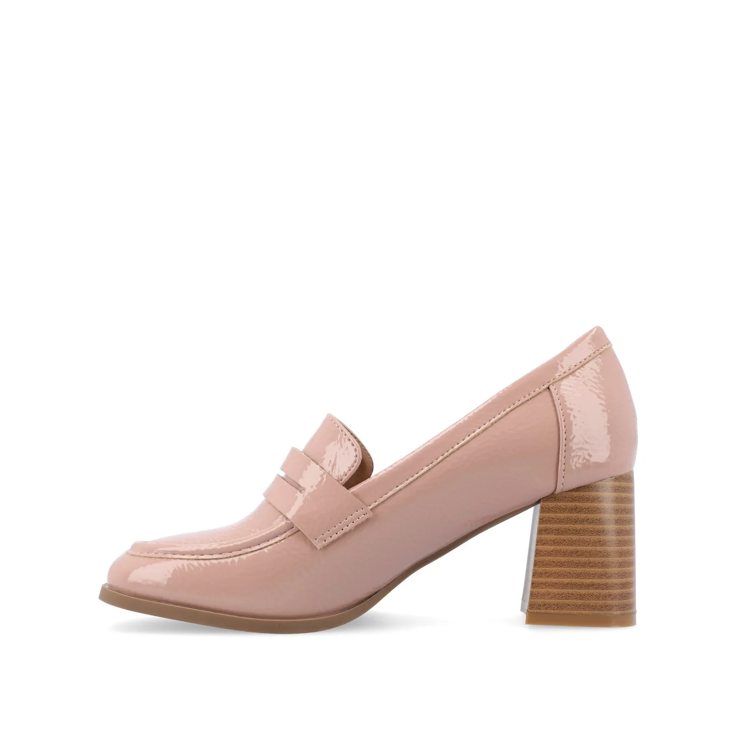 MALLEAH BLOCK HEEL LOAFERS - Patent Pink - Image 4