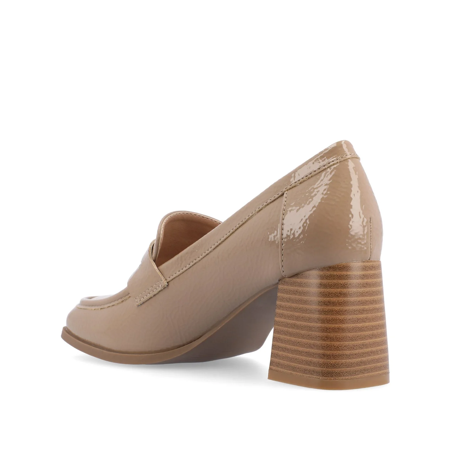 MALLEAH BLOCK HEEL LOAFERS - Patent Taupe - Image 5