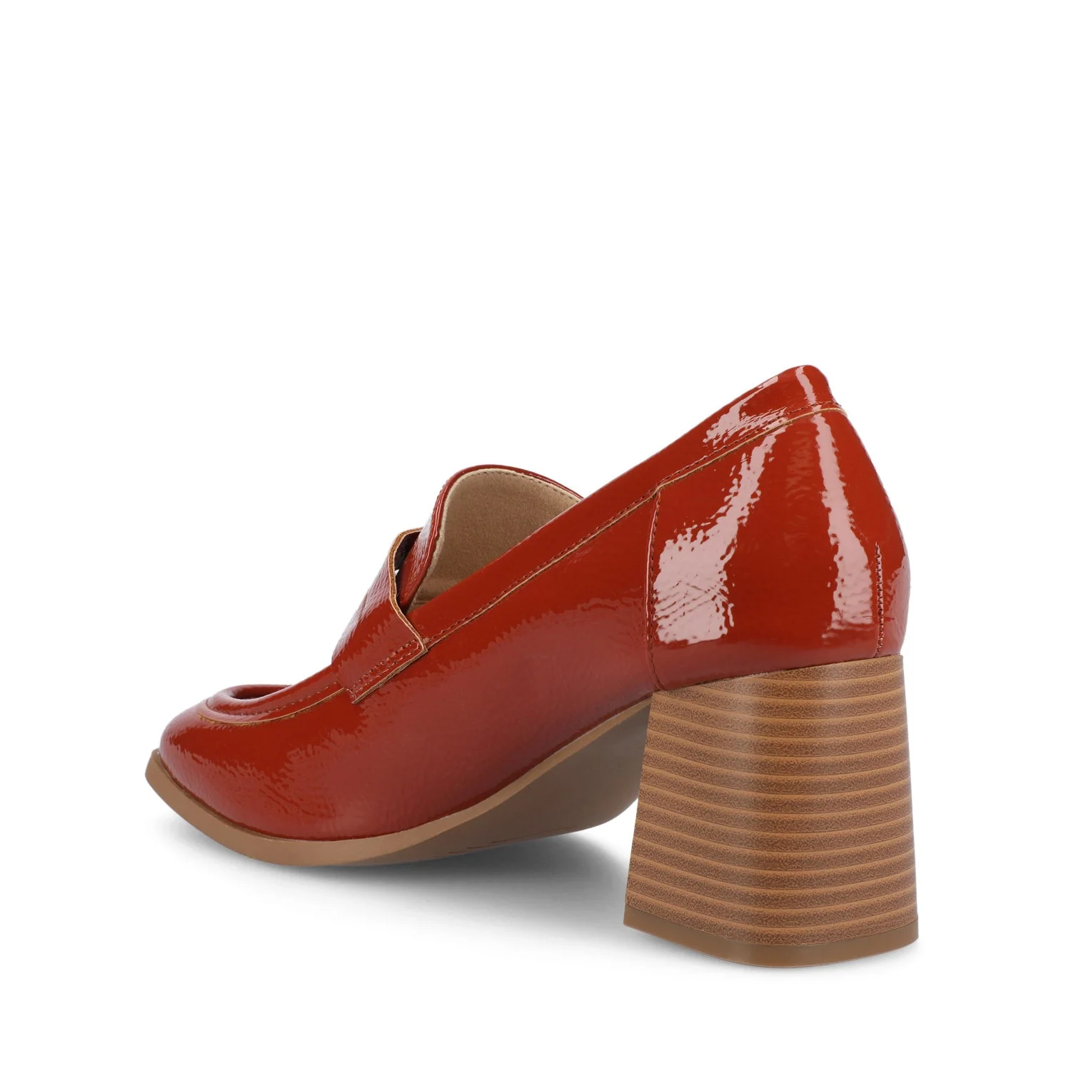 MALLEAH BLOCK HEEL LOAFERS - Rust - Image 3