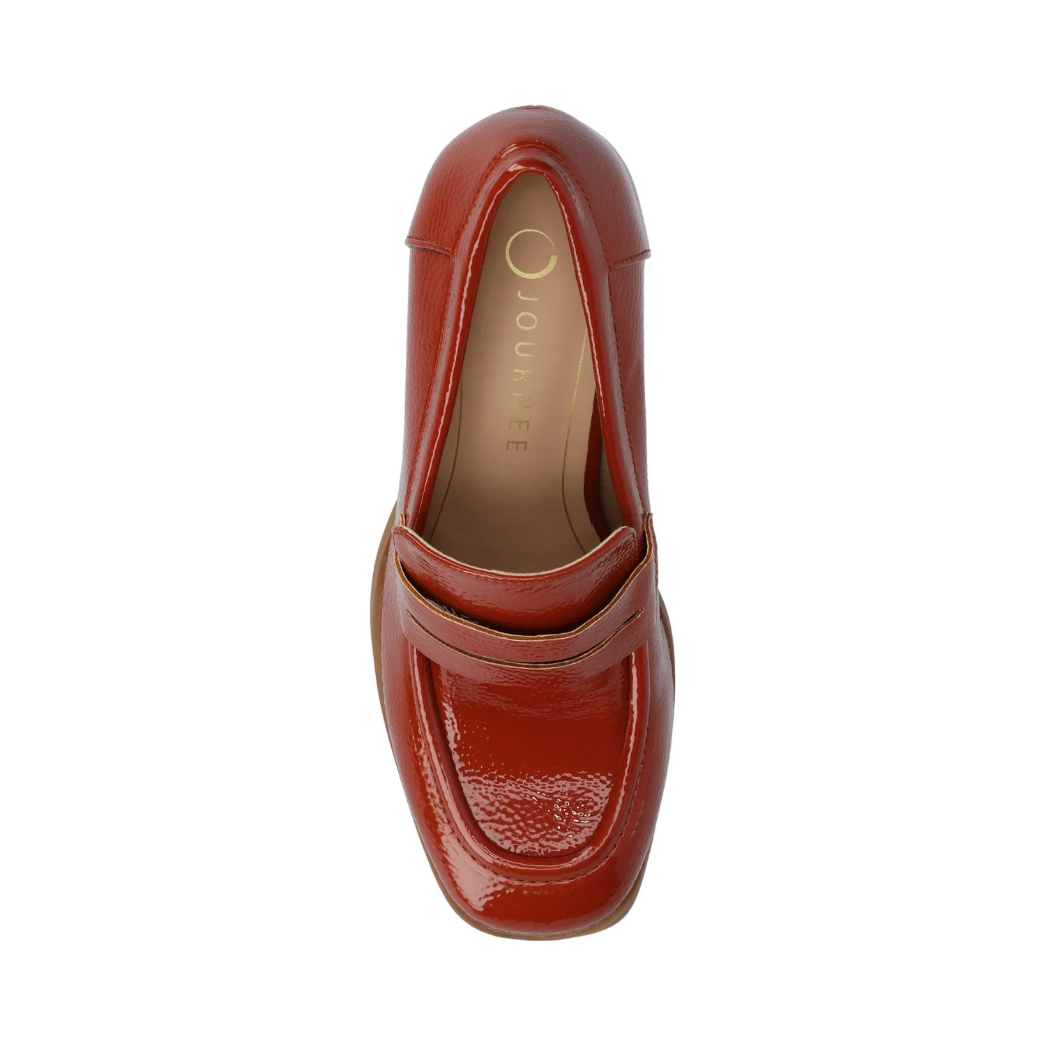 MALLEAH BLOCK HEEL LOAFERS - Rust - Image 4