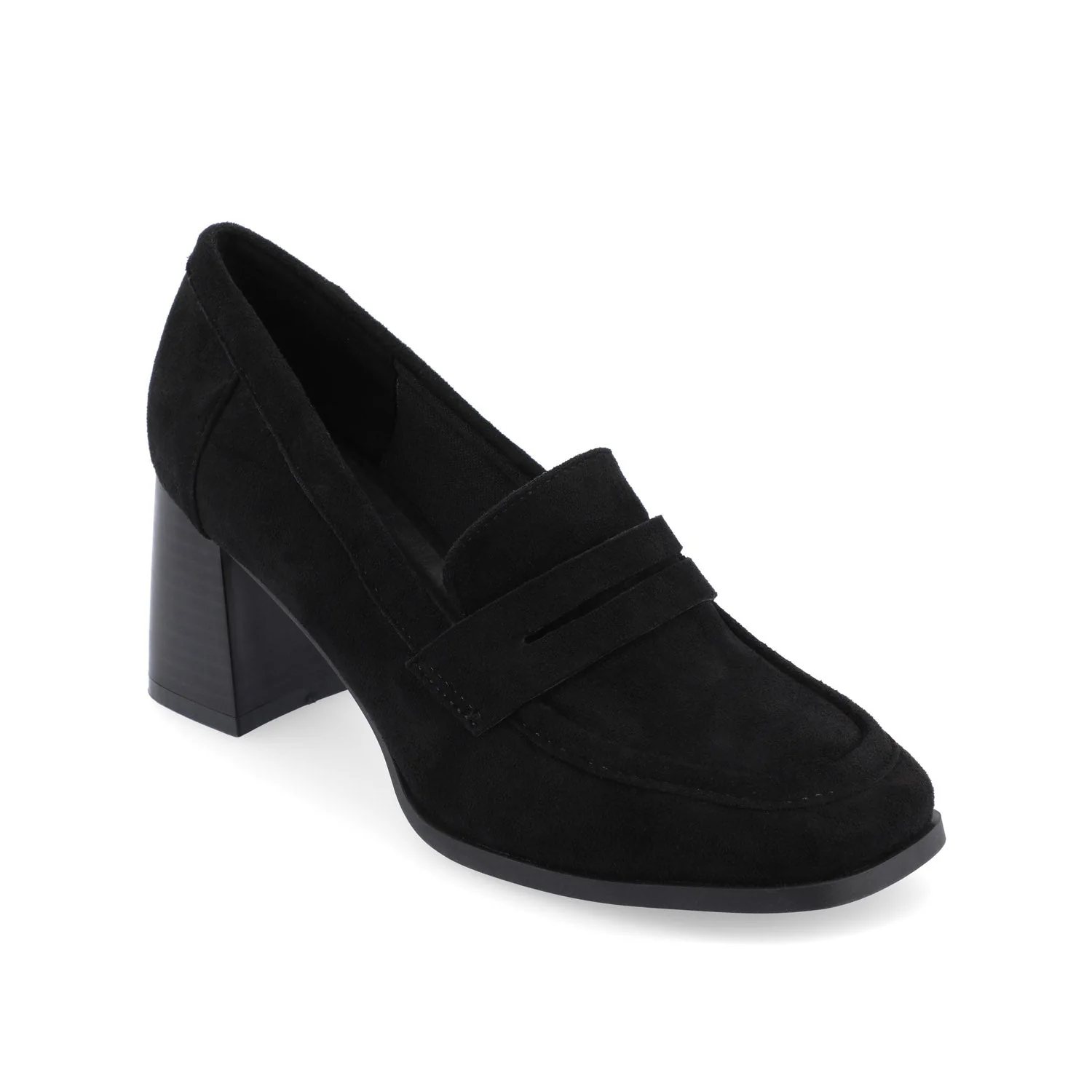 MALLEAH BLOCK HEEL LOAFERS IN WIDE - Black - Image 2
