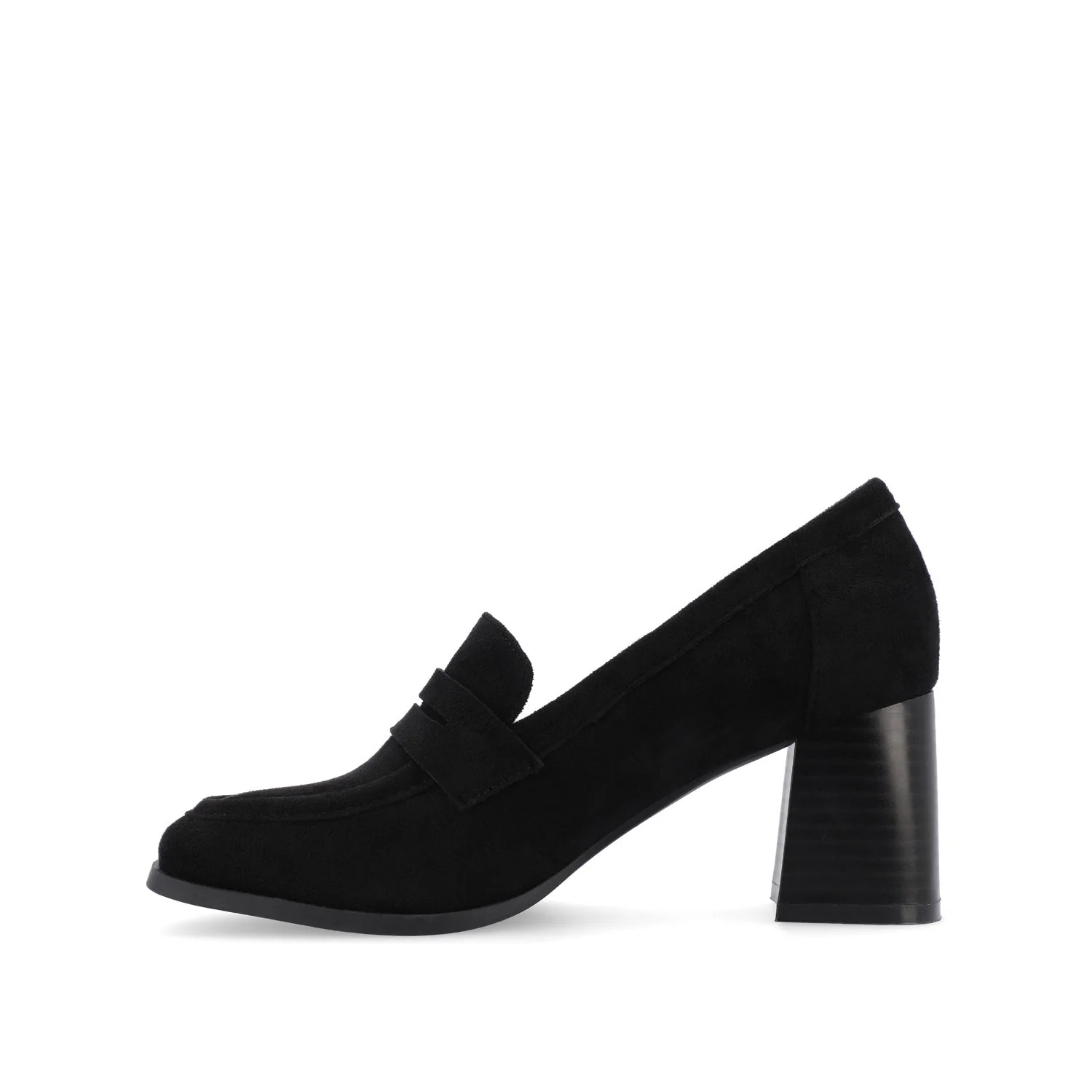 MALLEAH BLOCK HEEL LOAFERS IN WIDE - Black - Image 3